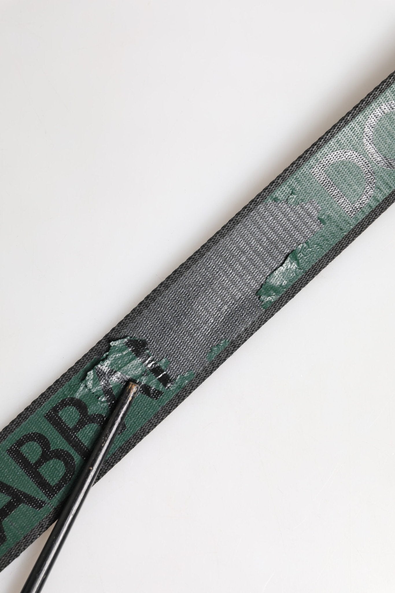 Dolce & Gabbana Green Black Polyester DG Logo Buckle Belt - RIMODA