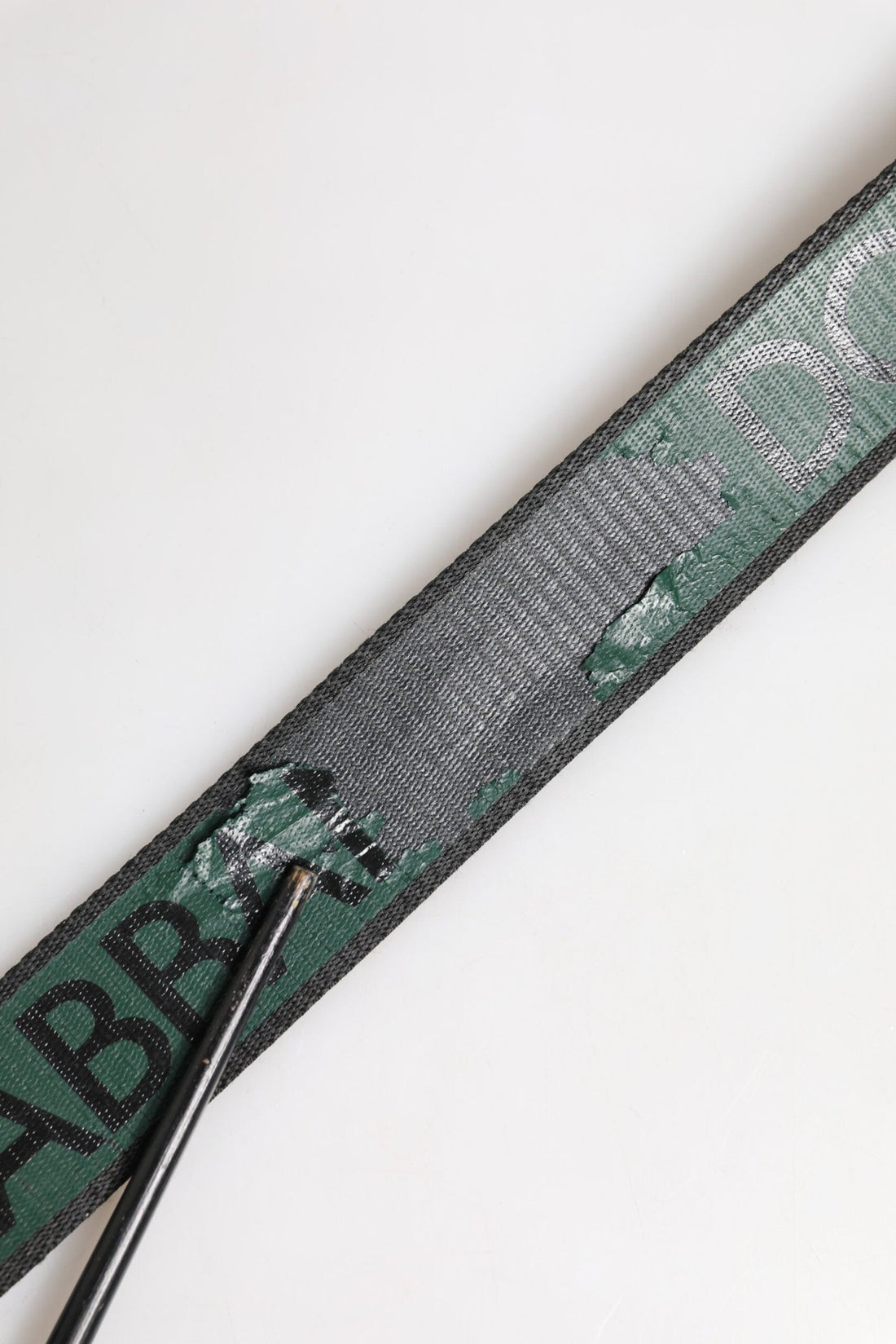 Dolce & Gabbana Green Black Polyester DG Logo Buckle Belt - RIMODA