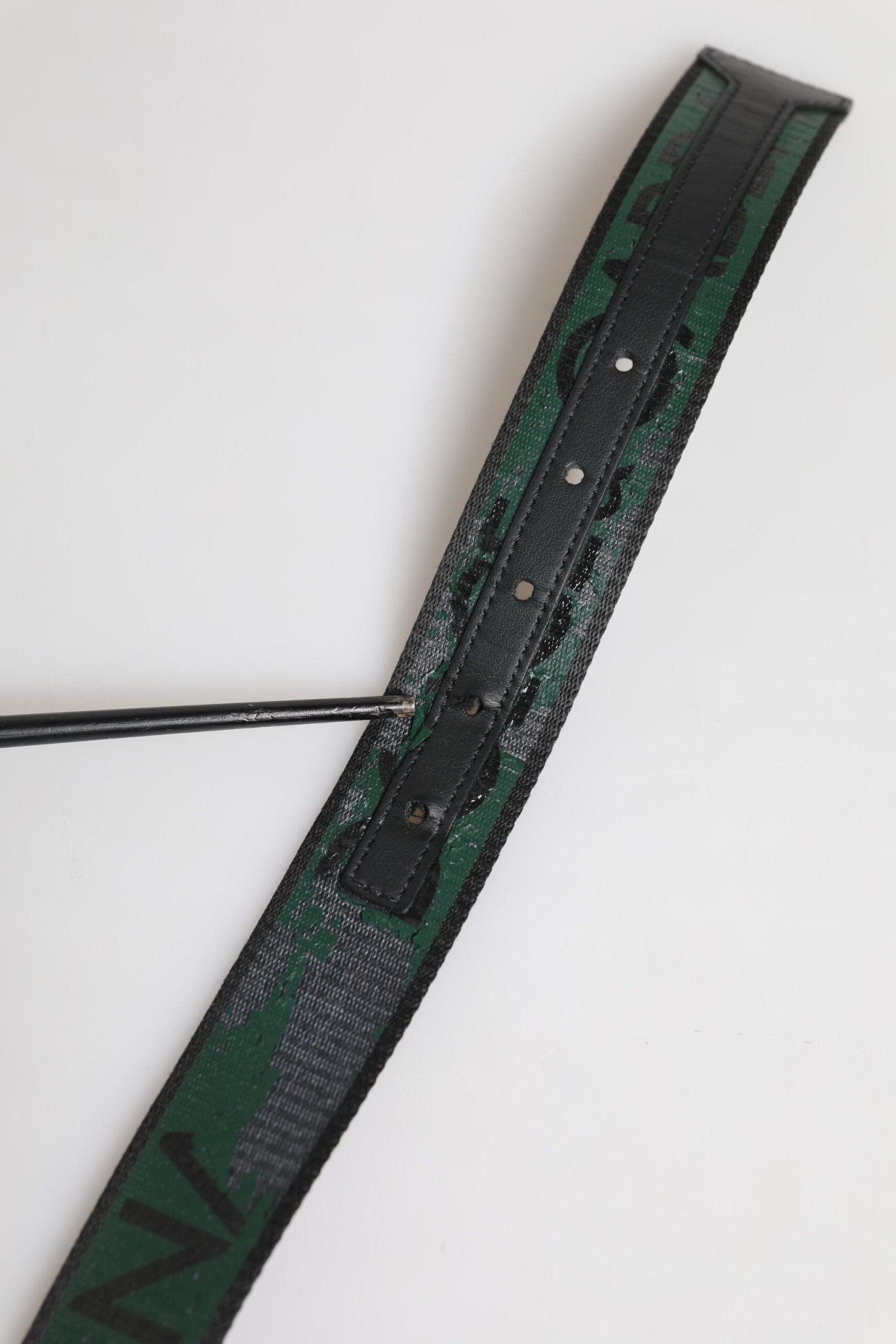 Dolce & Gabbana Green Black Polyester DG Logo Buckle Belt - RIMODA