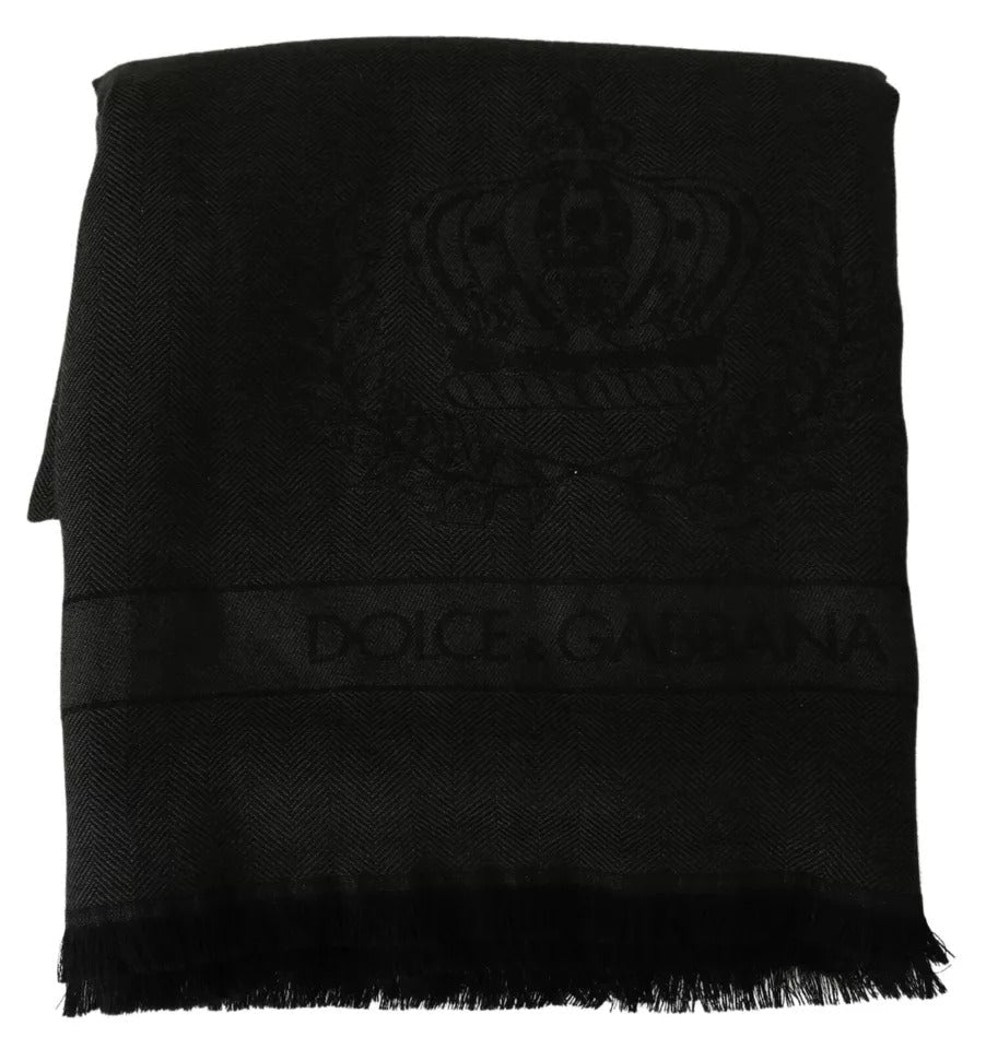 Dolce & Gabbana Green Brown Wrap Cashmere Shawl Scarf - RIMODA