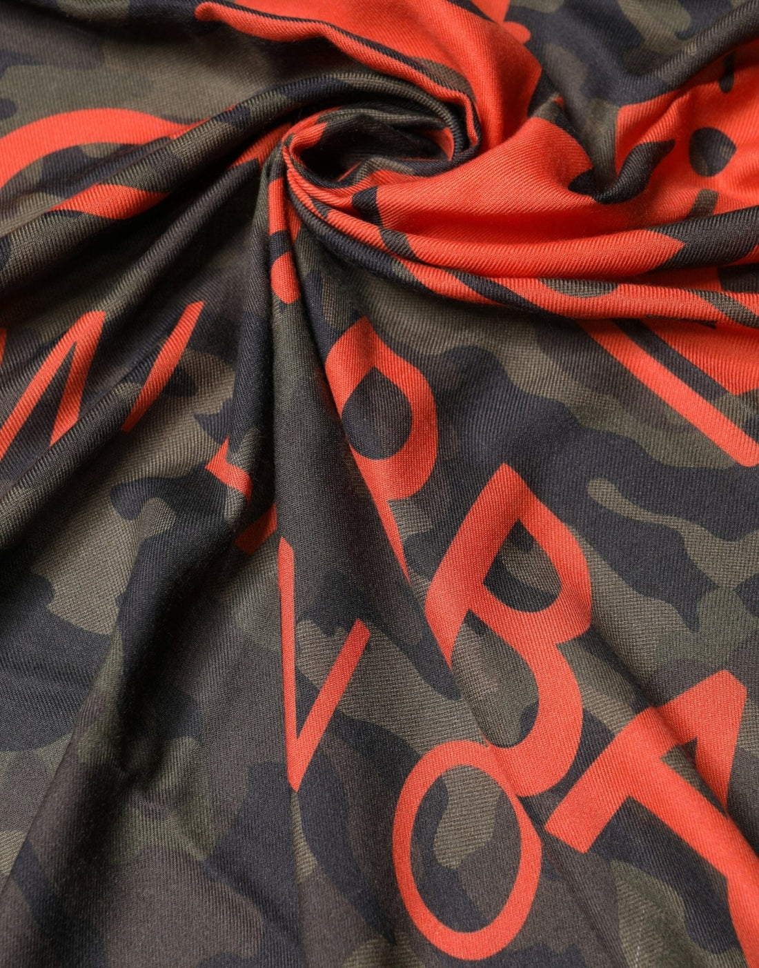 Dolce & Gabbana Green Camouflage Logo Cashmere 138cm x 137cm Men Scarf - RIMODA