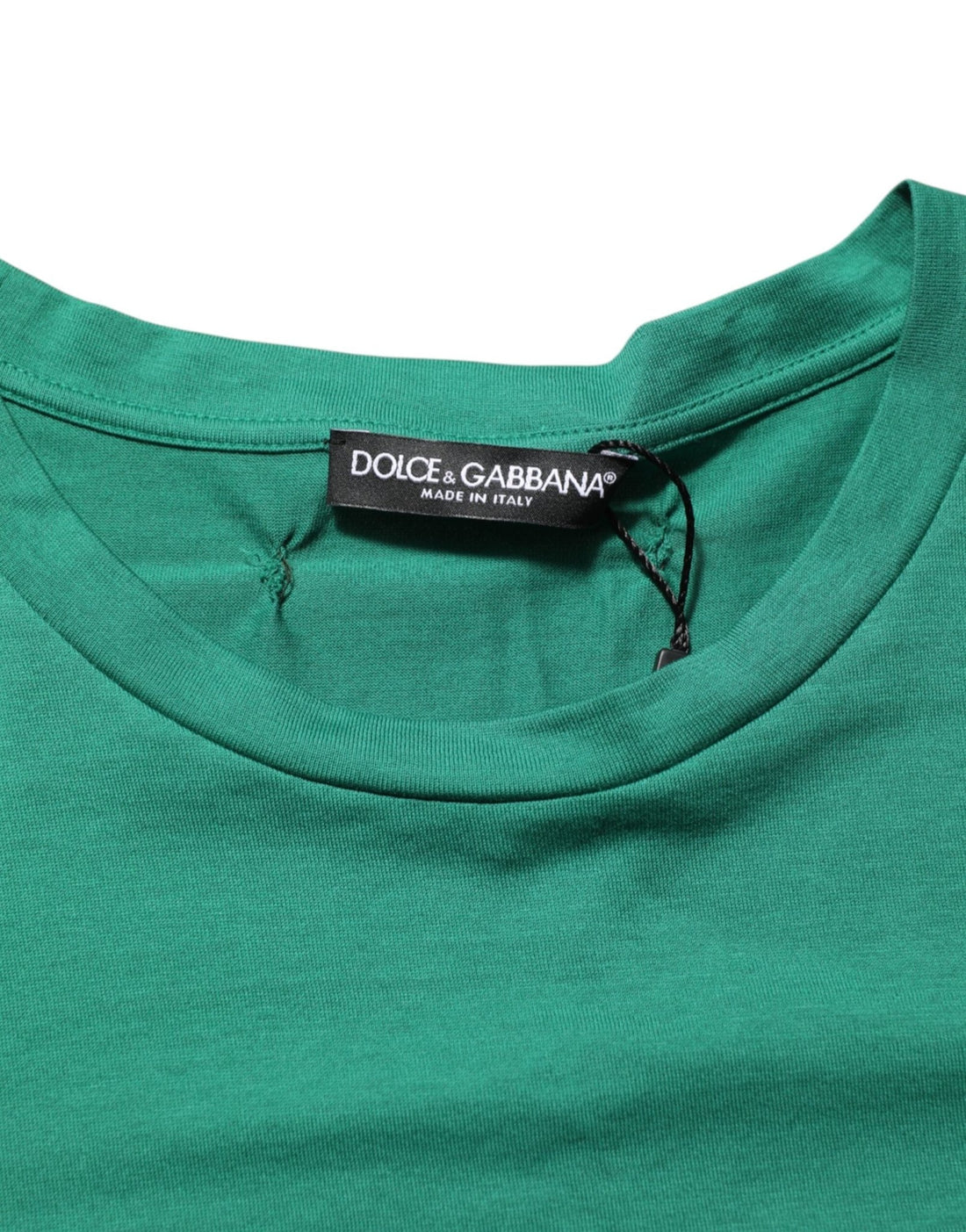 Dolce & Gabbana Green Cotton Graphic Logo Print Crewneck T-shirt - RIMODA