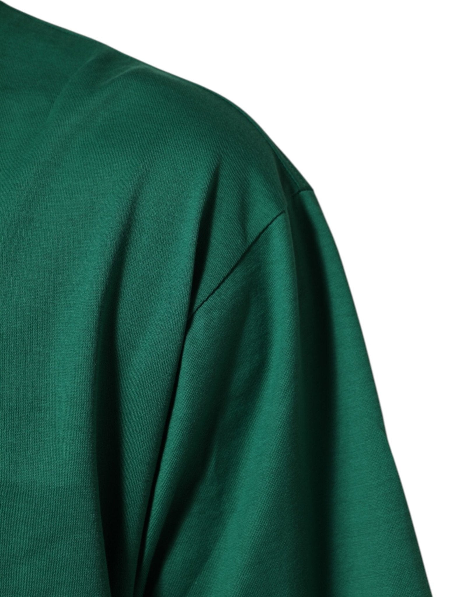 Dolce & Gabbana Green Cotton Graphic Logo Print Crewneck T-shirt - RIMODA