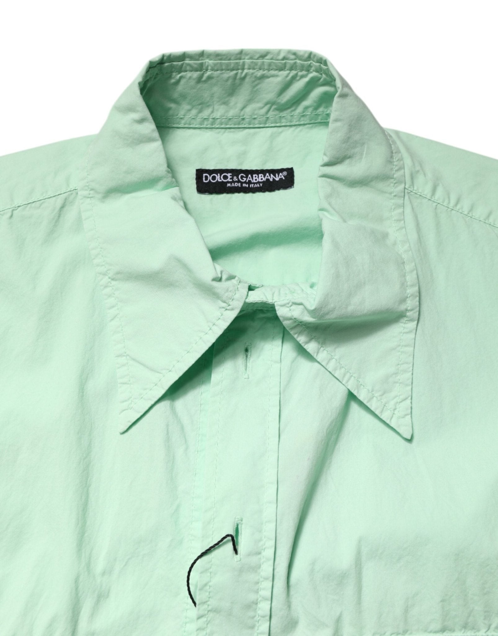 Dolce & Gabbana Green Cotton Short Sleeves Men Casual Shirt - RIMODA