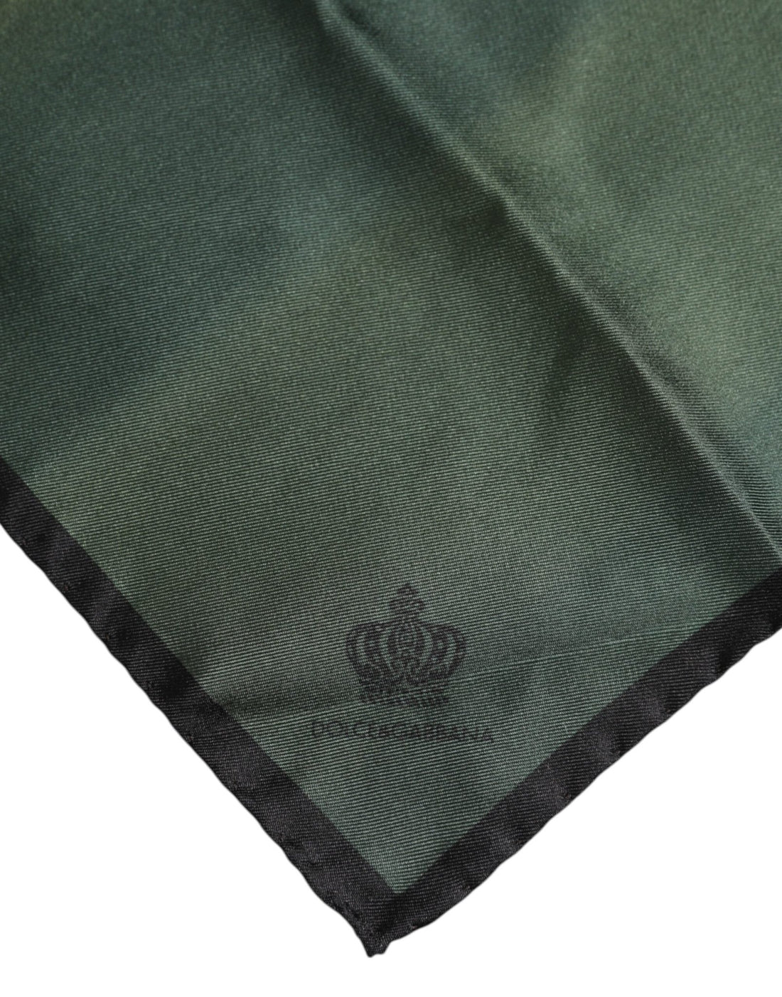 Dolce & Gabbana Green DG Crown Silk Square Men Foulard Scarf - RIMODA