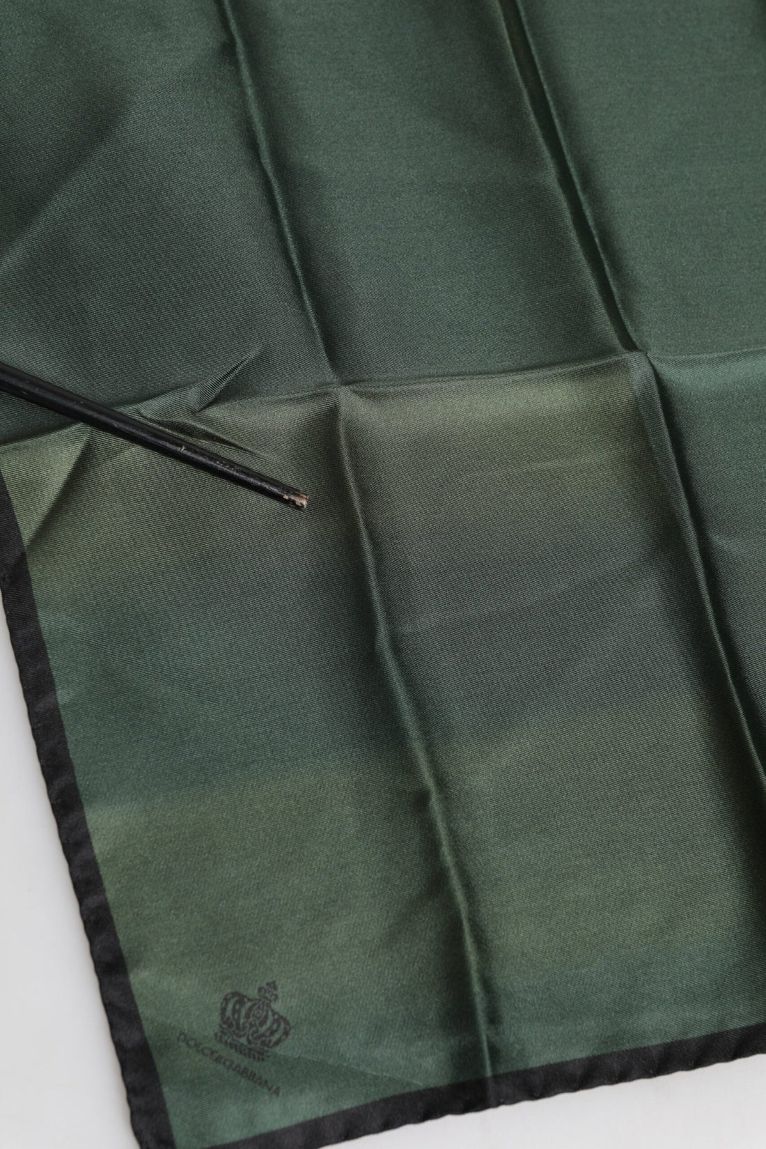 Dolce & Gabbana Green DG Crown Silk Square Men Foulard Scarf - RIMODA