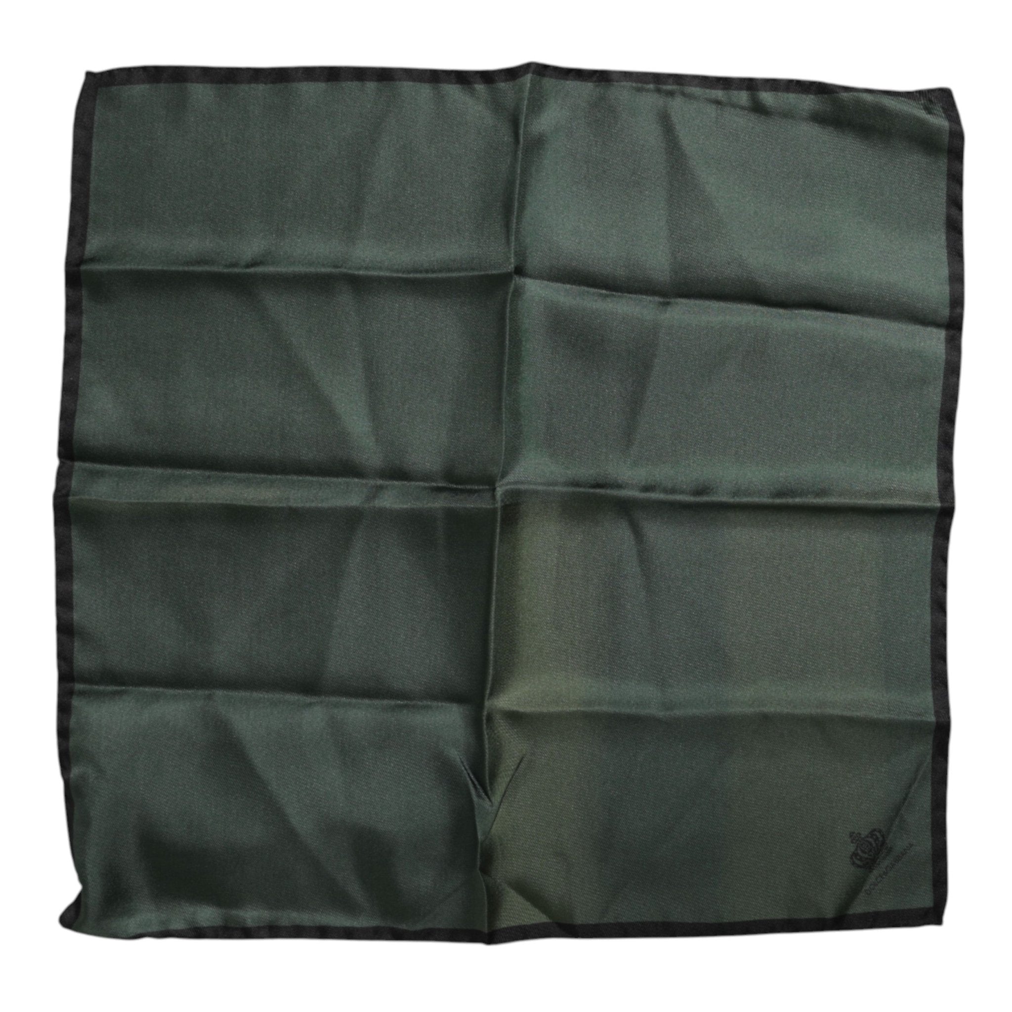 Dolce & Gabbana Green DG Crown Silk Square Men Foulard Scarf - RIMODA