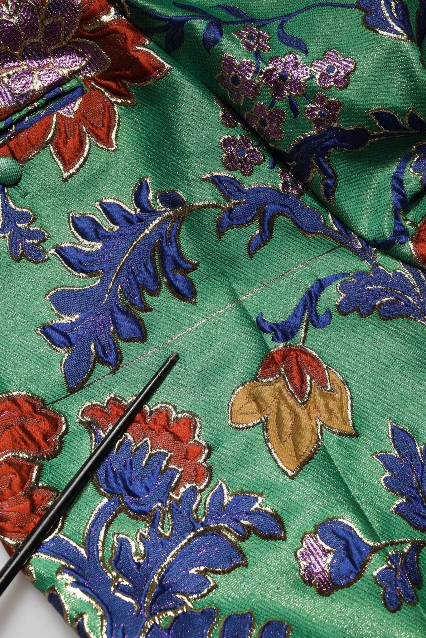 Dolce & Gabbana Green Floral Polyester BootCut Trouser Pants - RIMODA