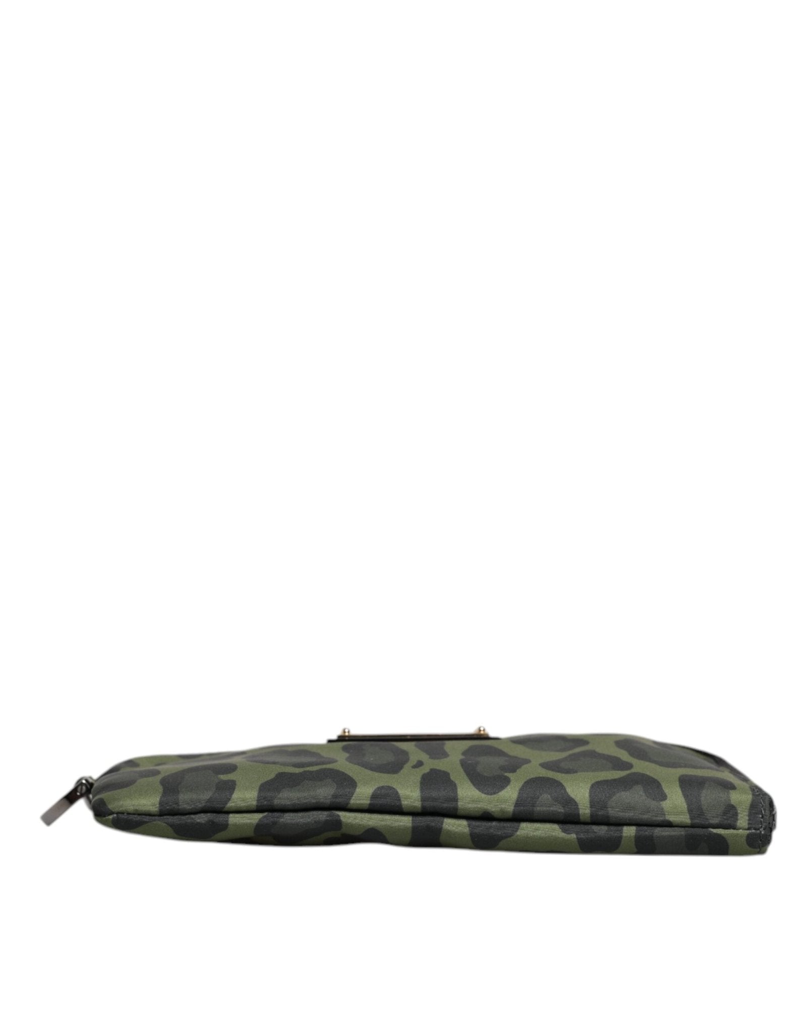 Dolce & Gabbana Green Leopard Leather Logo Plaque Multifunctional Kit Bag - RIMODA
