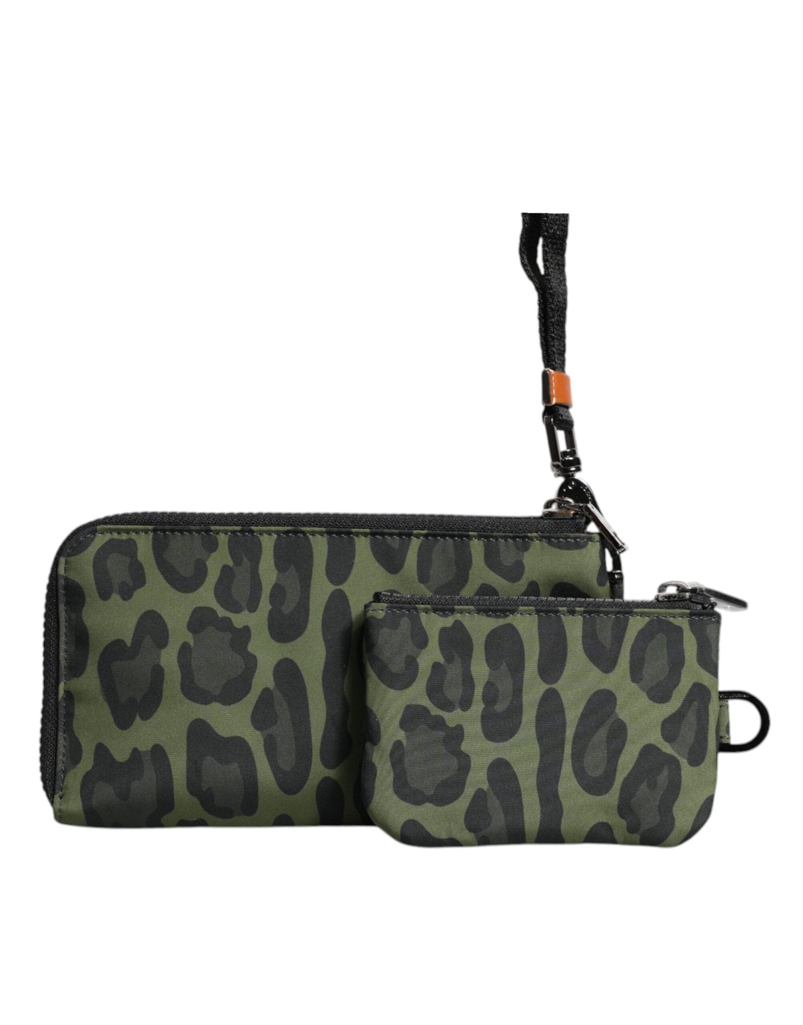 Dolce & Gabbana Green Leopard Leather Logo Plaque Multifunctional Kit Bag - RIMODA