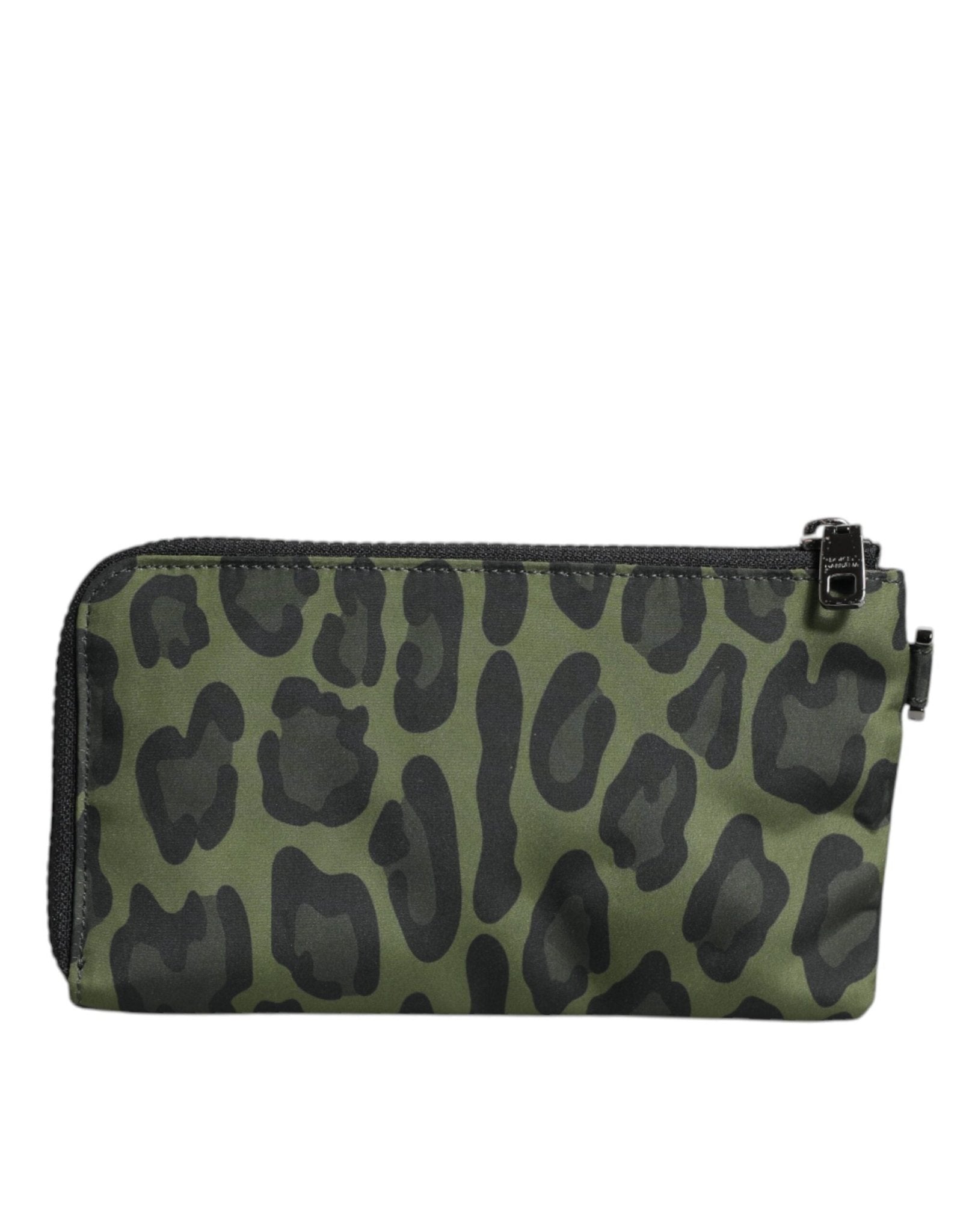 Dolce & Gabbana Green Leopard Leather Logo Plaque Multifunctional Kit Bag - RIMODA