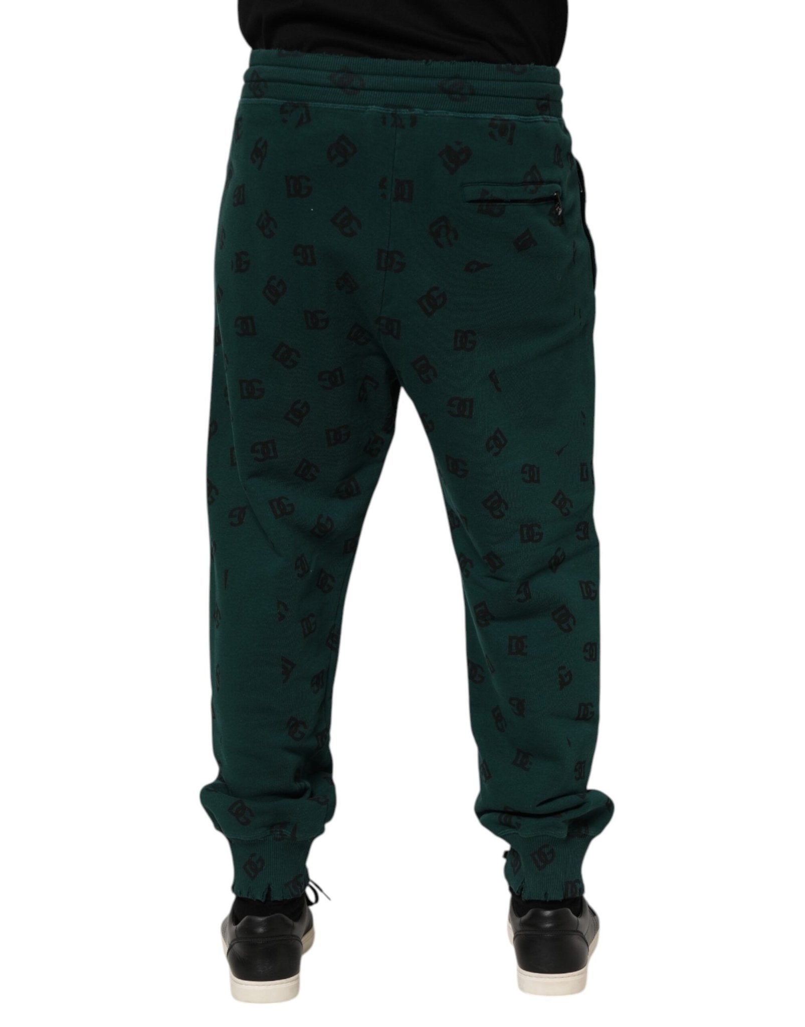 Dolce & Gabbana Green Logo Print Jogger Men Sweatpants Pants - RIMODA