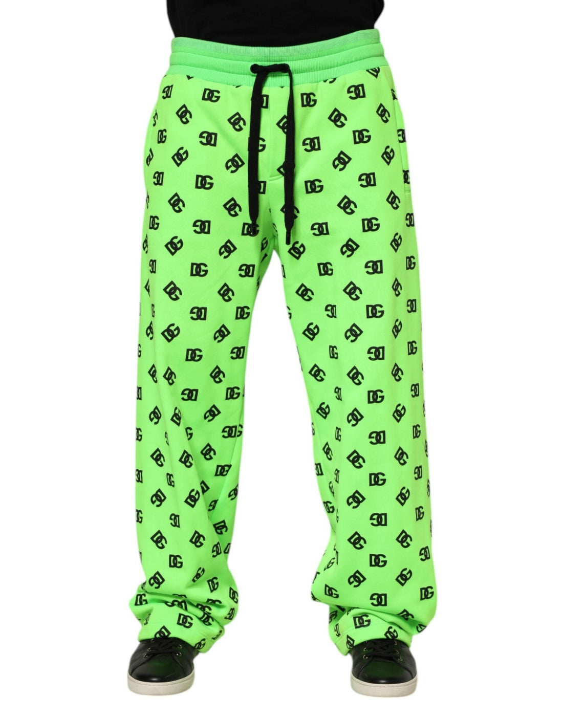 Dolce & Gabbana Green Logo Print Jogger Men Sweatpants Pants - RIMODA