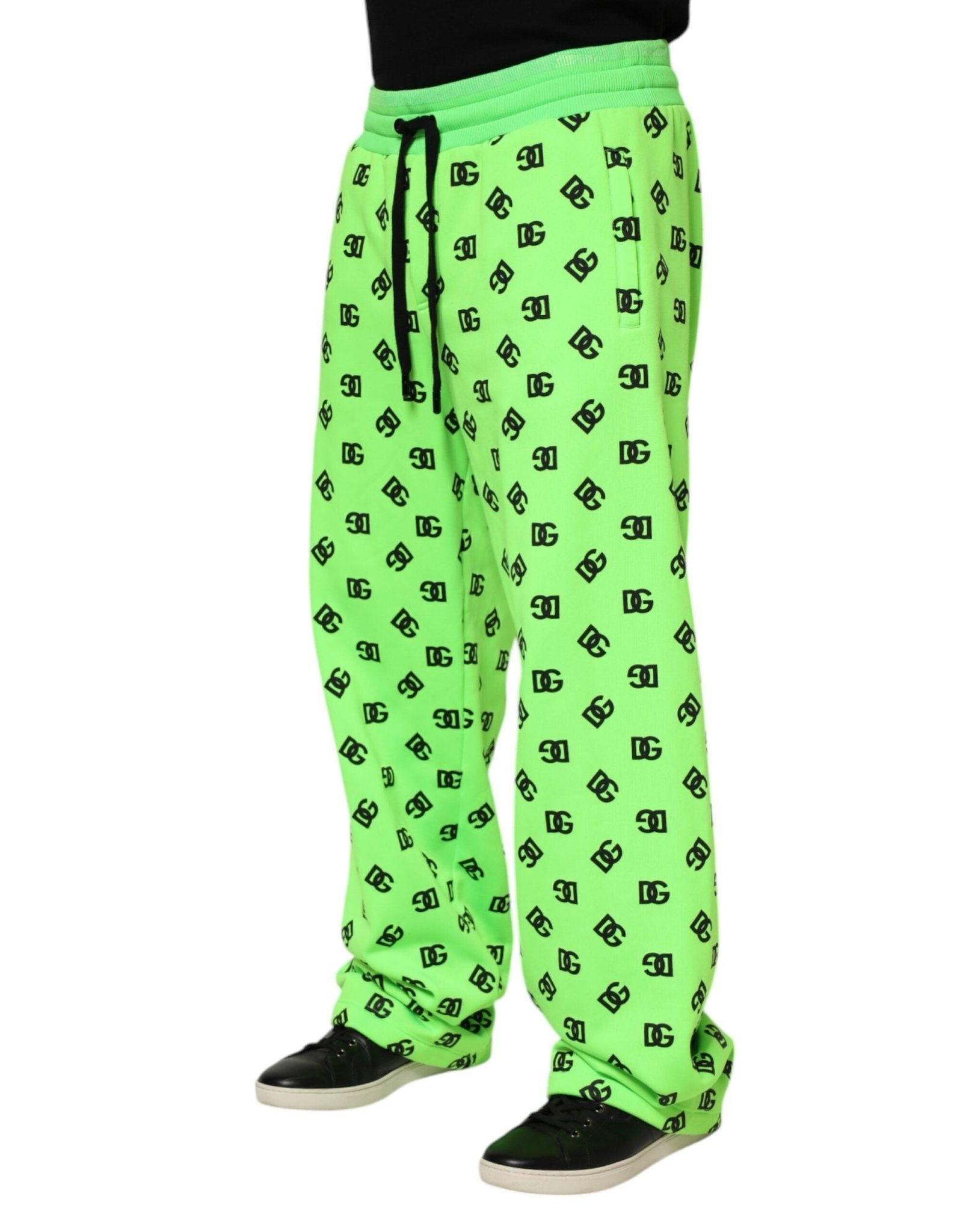 Dolce & Gabbana Green Logo Print Jogger Men Sweatpants Pants - RIMODA