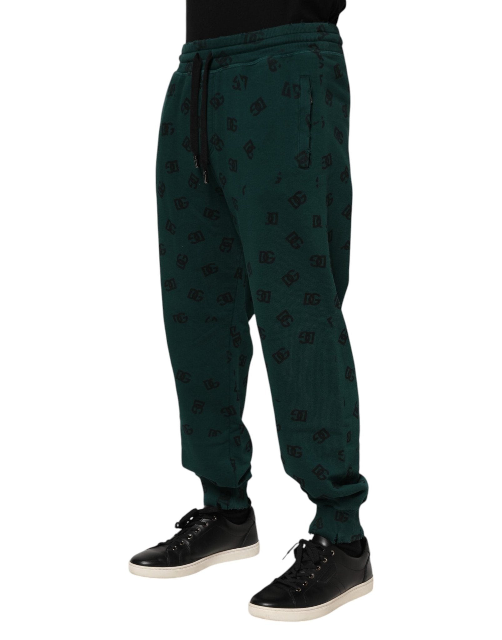 Dolce & Gabbana Green Logo Print Jogger Men Sweatpants Pants - RIMODA