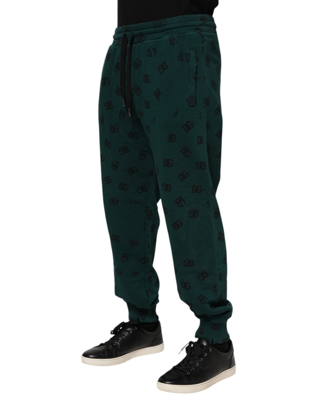 Dolce & Gabbana Green Logo Print Jogger Men Sweatpants Pants - RIMODA