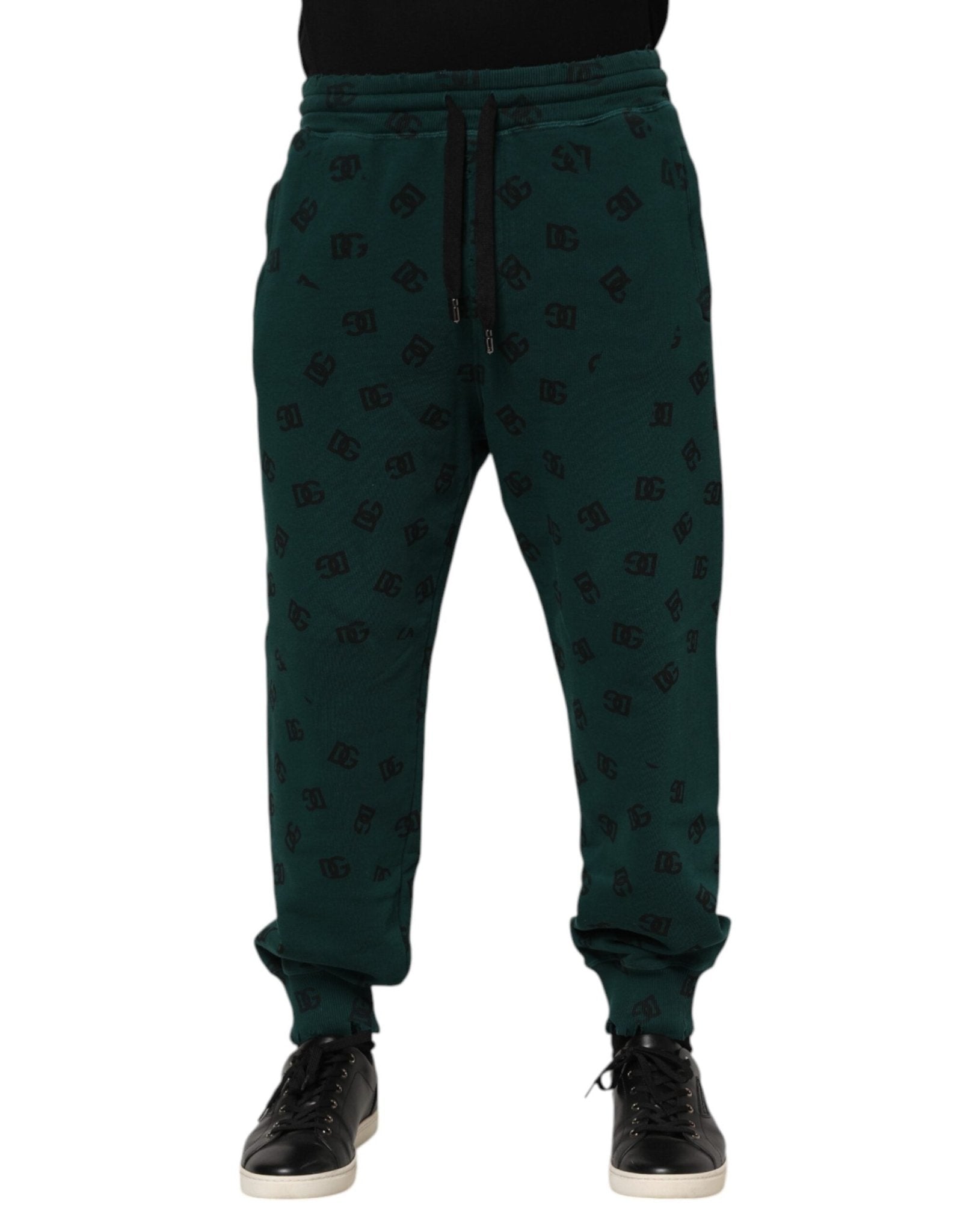 Dolce & Gabbana Green Logo Print Jogger Men Sweatpants Pants - RIMODA
