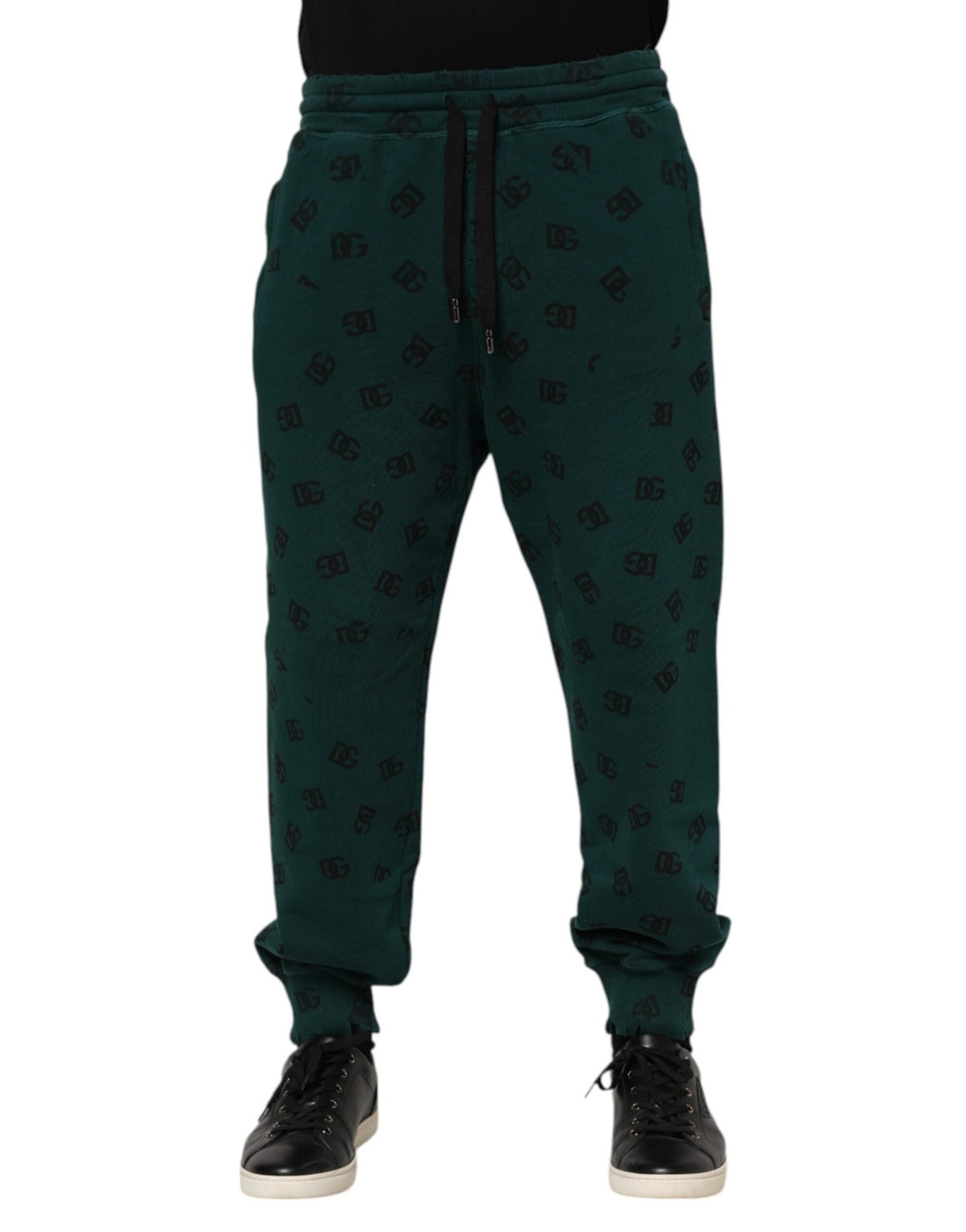 Dolce & Gabbana Green Logo Print Jogger Men Sweatpants Pants - RIMODA