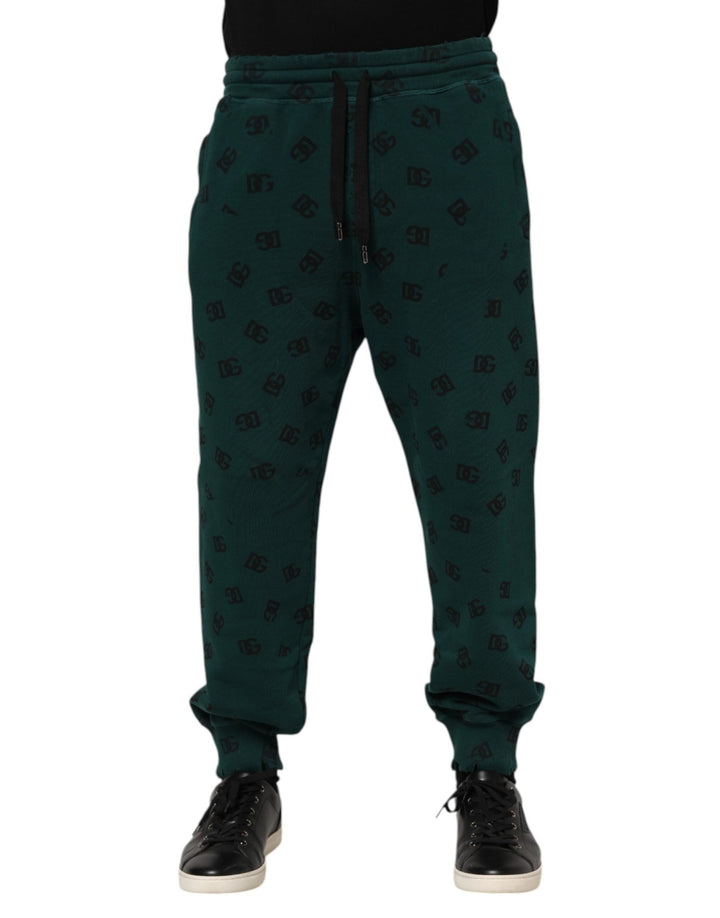 Dolce & Gabbana Green Logo Print Jogger Men Sweatpants Pants - RIMODA