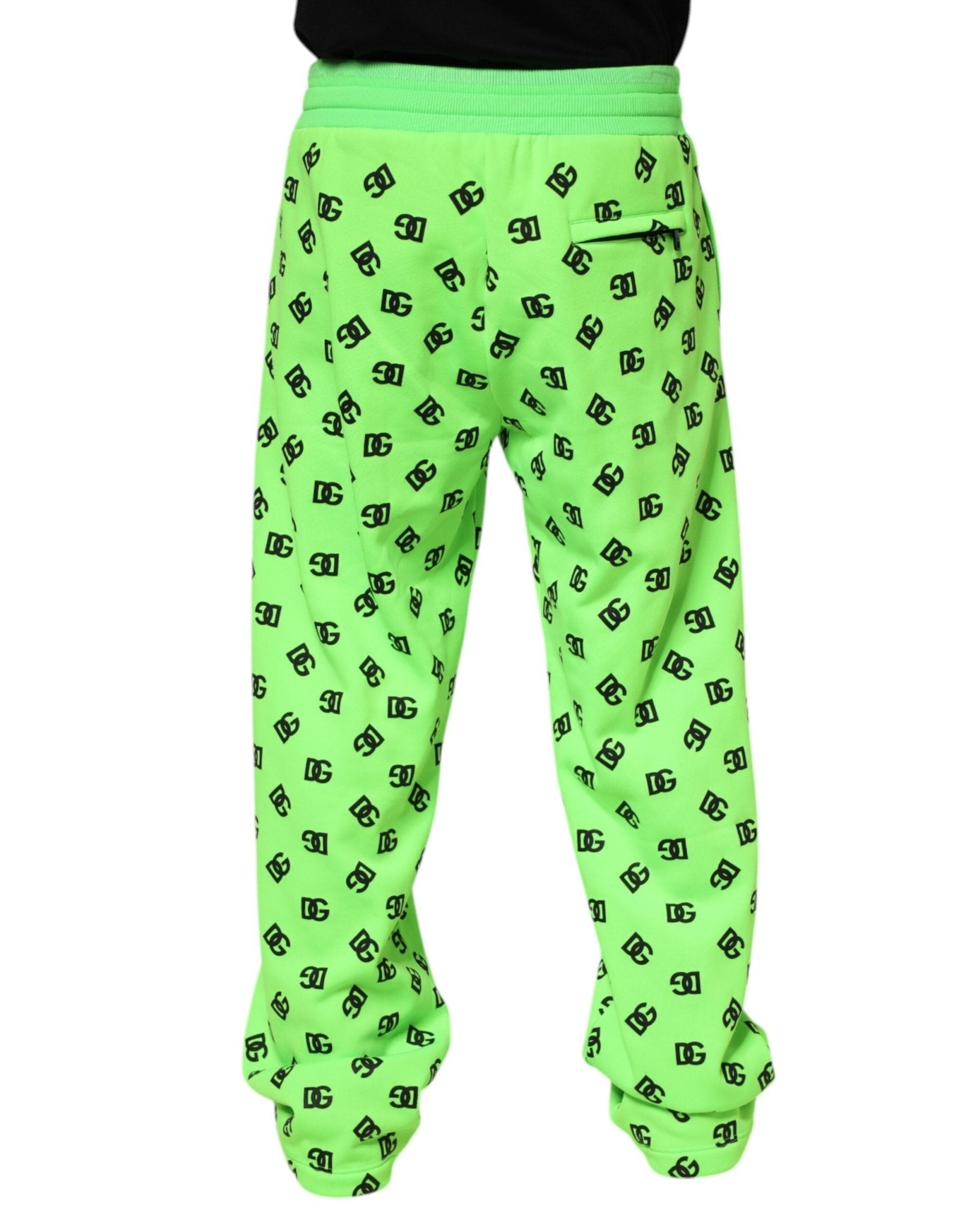 Dolce & Gabbana Green Logo Print Jogger Men Sweatpants Pants - RIMODA