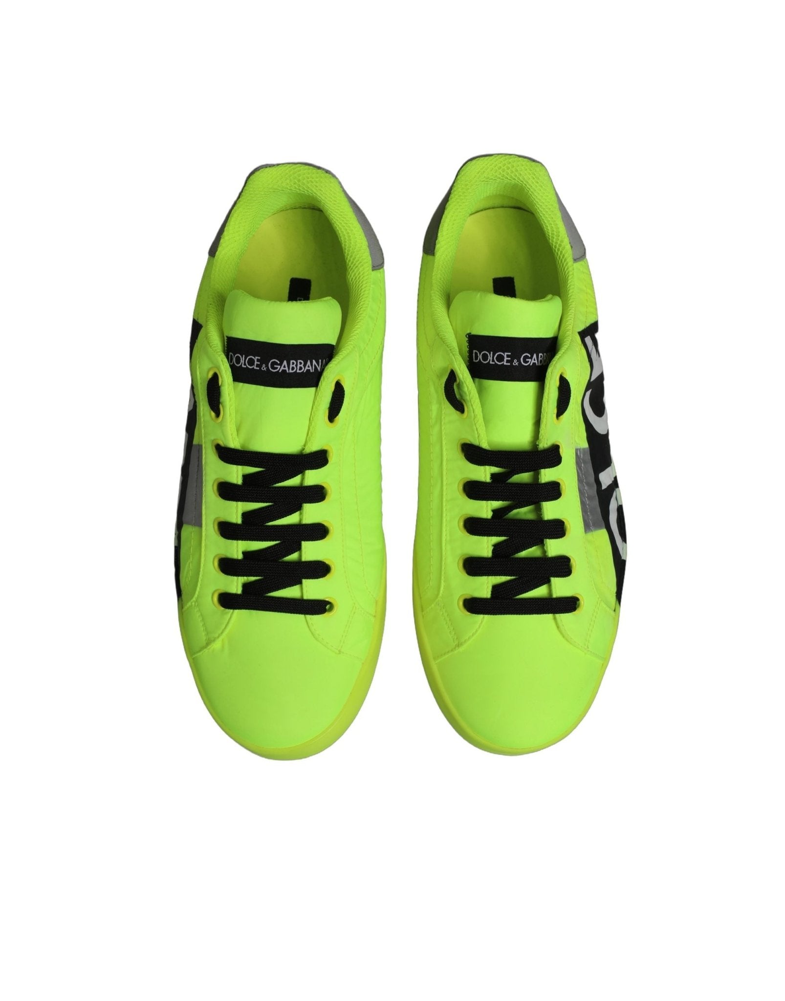 Dolce & Gabbana Green Logo Tape Low Top Portofino Sneakers Shoes - RIMODA