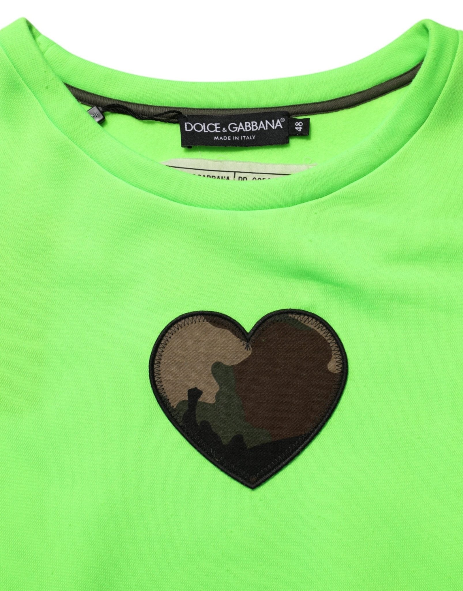 Dolce & Gabbana Green Patchwork Men Sweatshirt Sweater - RIMODA