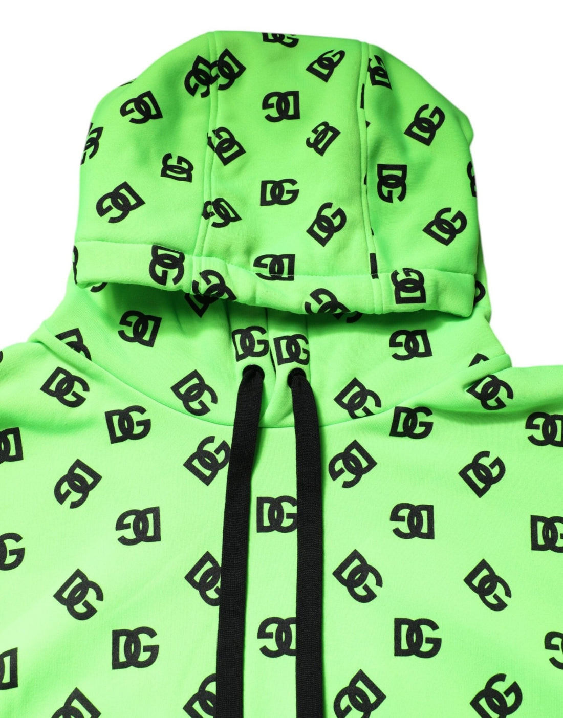 Dolce & Gabbana Green Polyester DGLogo Print Hooded Sweater - RIMODA