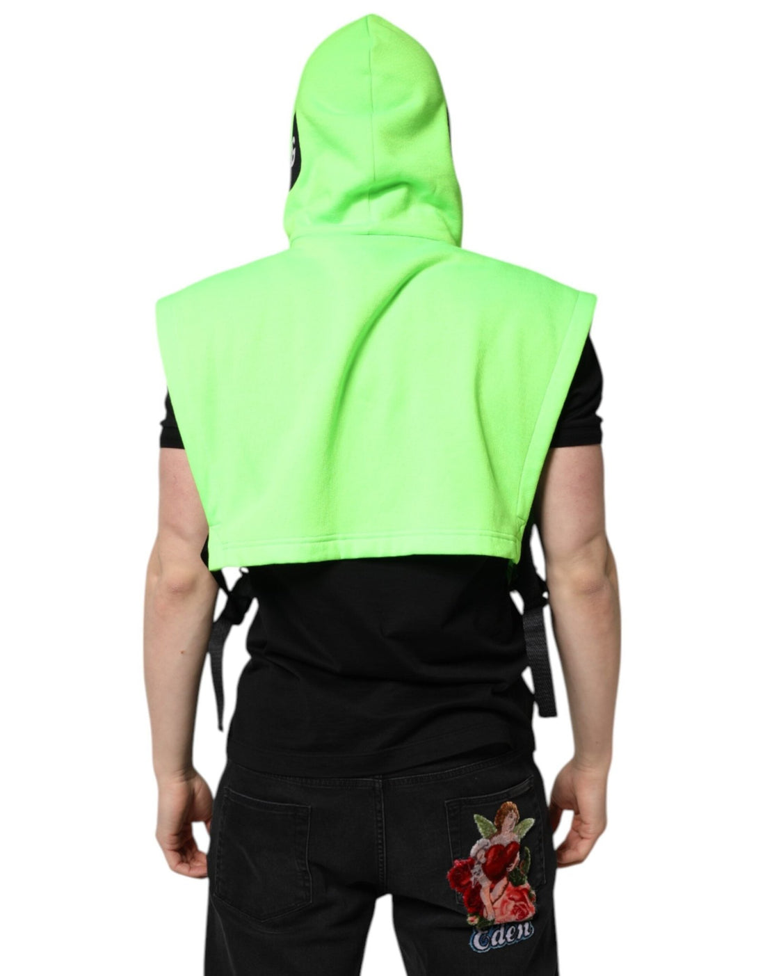 Dolce & Gabbana Green Polyester Hooded Sportswear Vest Sweater - RIMODA