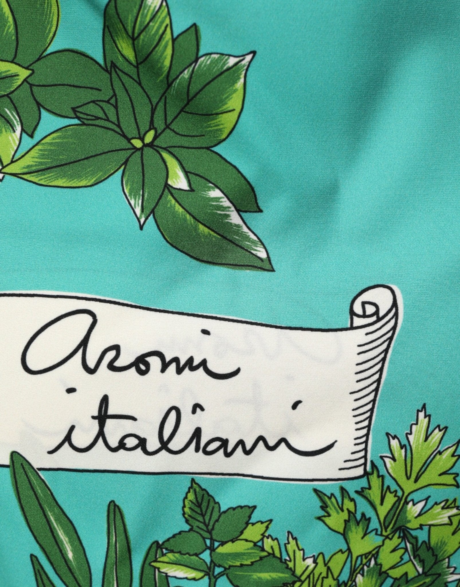 Dolce & Gabbana Green Printed Long Sleeve Wrap Coat Dress - RIMODA