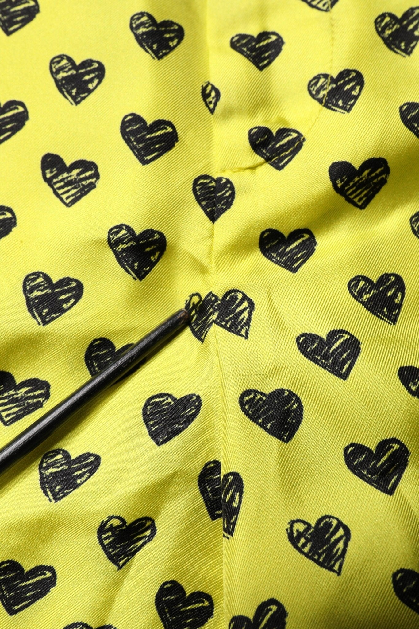 Dolce & Gabbana Green Silk Heart Print Bermuda Shorts - RIMODA
