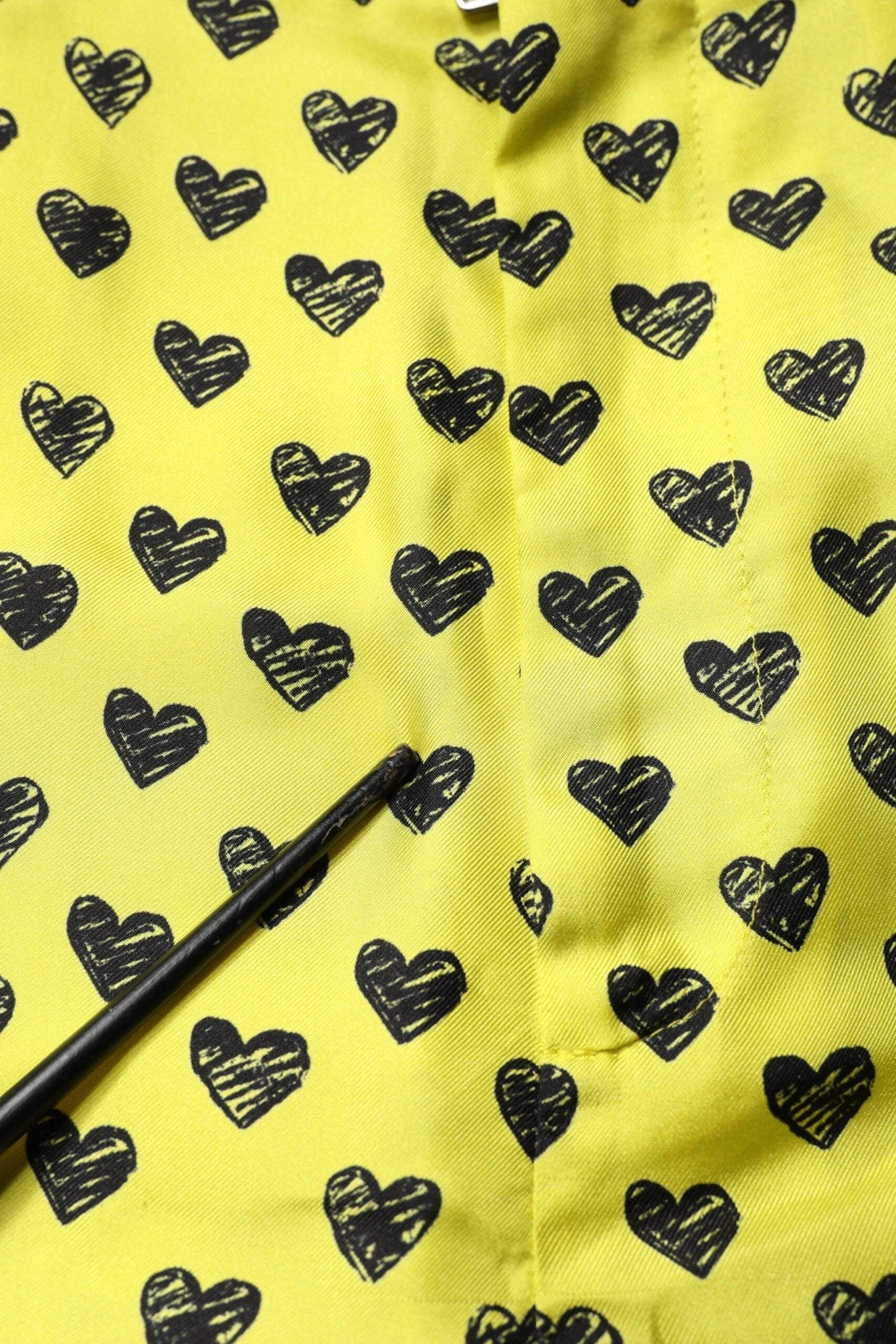 Dolce & Gabbana Green Silk Heart Print Bermuda Shorts - RIMODA