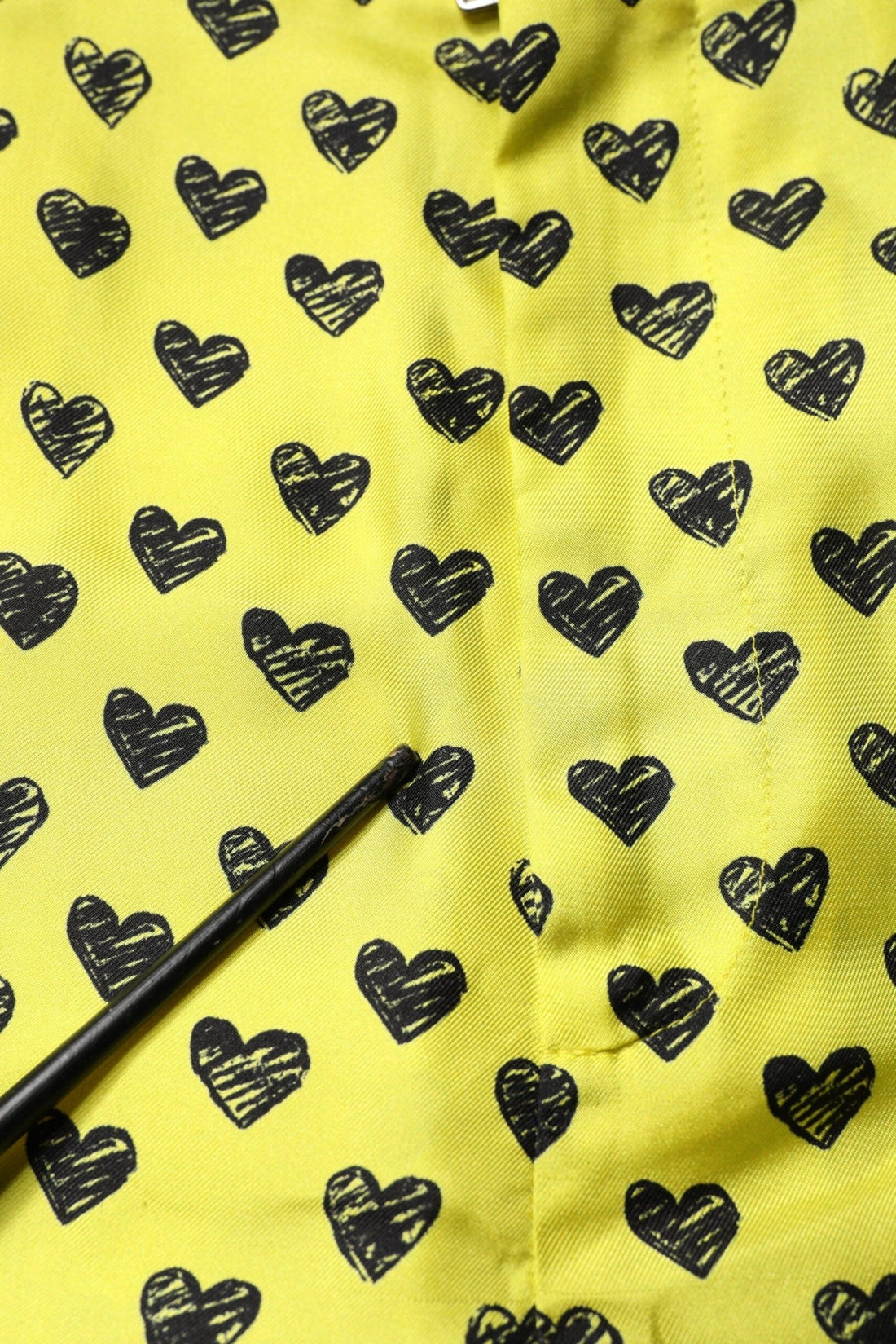 Dolce & Gabbana Green Silk Heart Print Bermuda Shorts - RIMODA