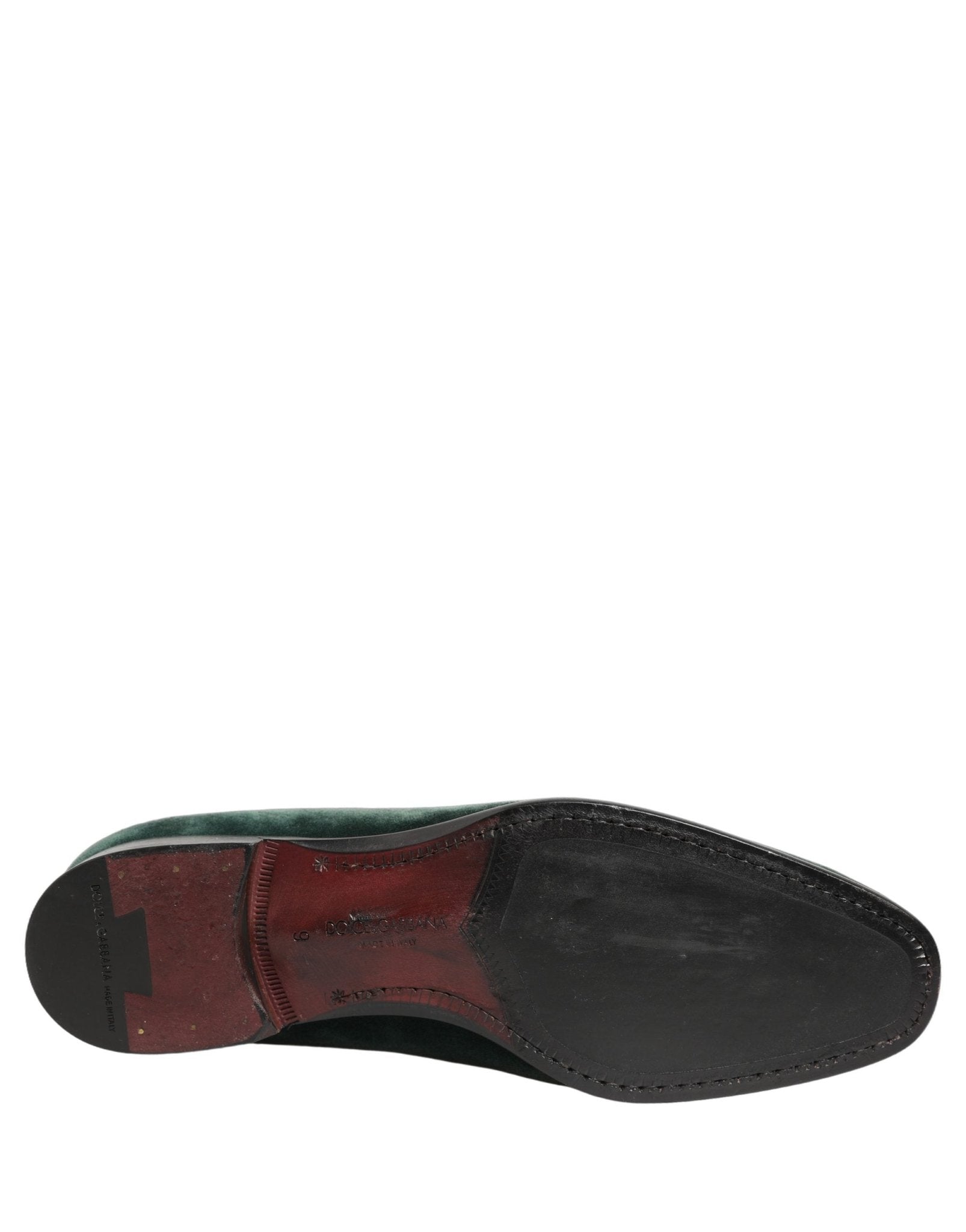 Dolce & Gabbana Green Suede Formal Slip On Men Loafers Shoes - RIMODA
