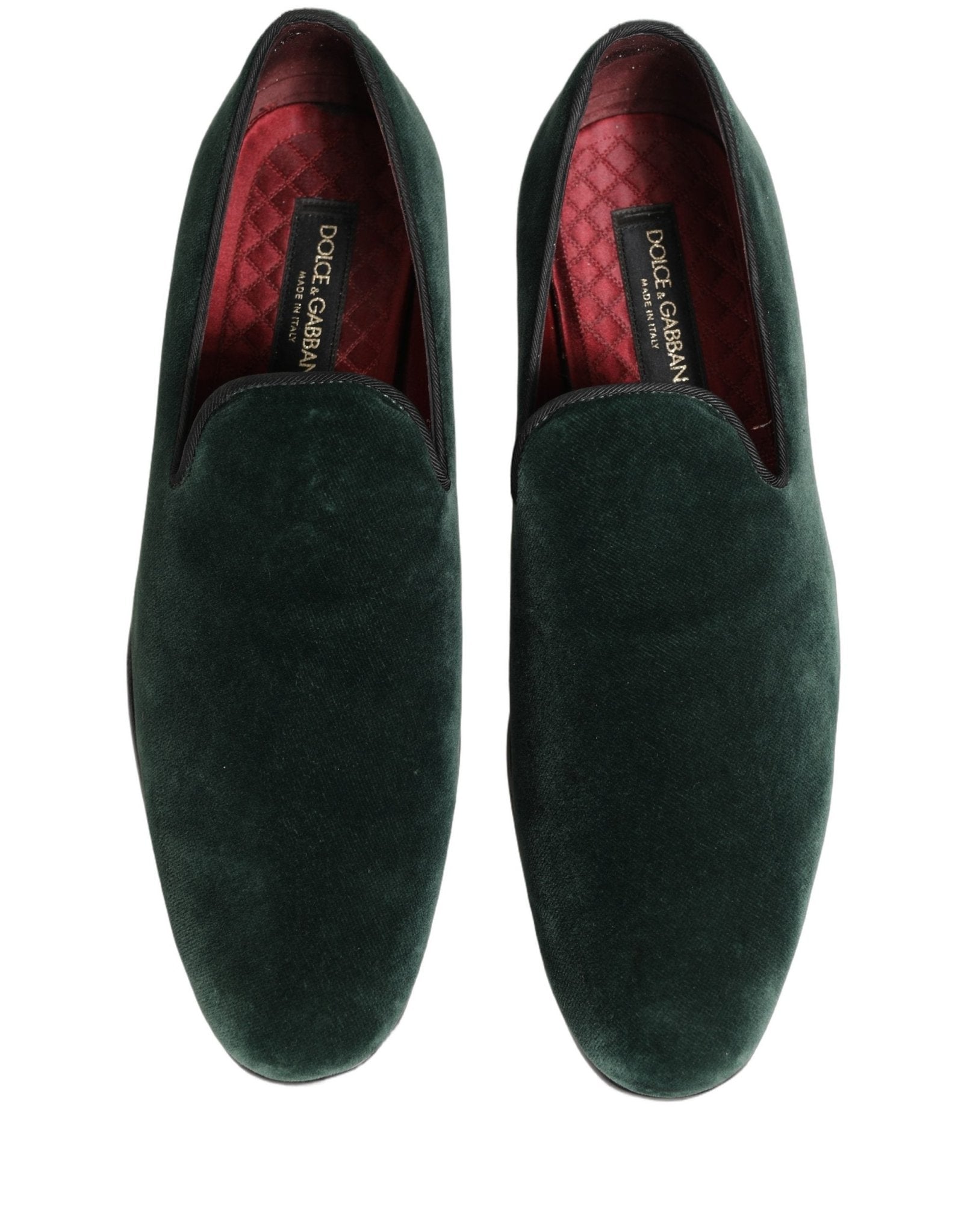 Dolce & Gabbana Green Suede Formal Slip On Men Loafers Shoes - RIMODA
