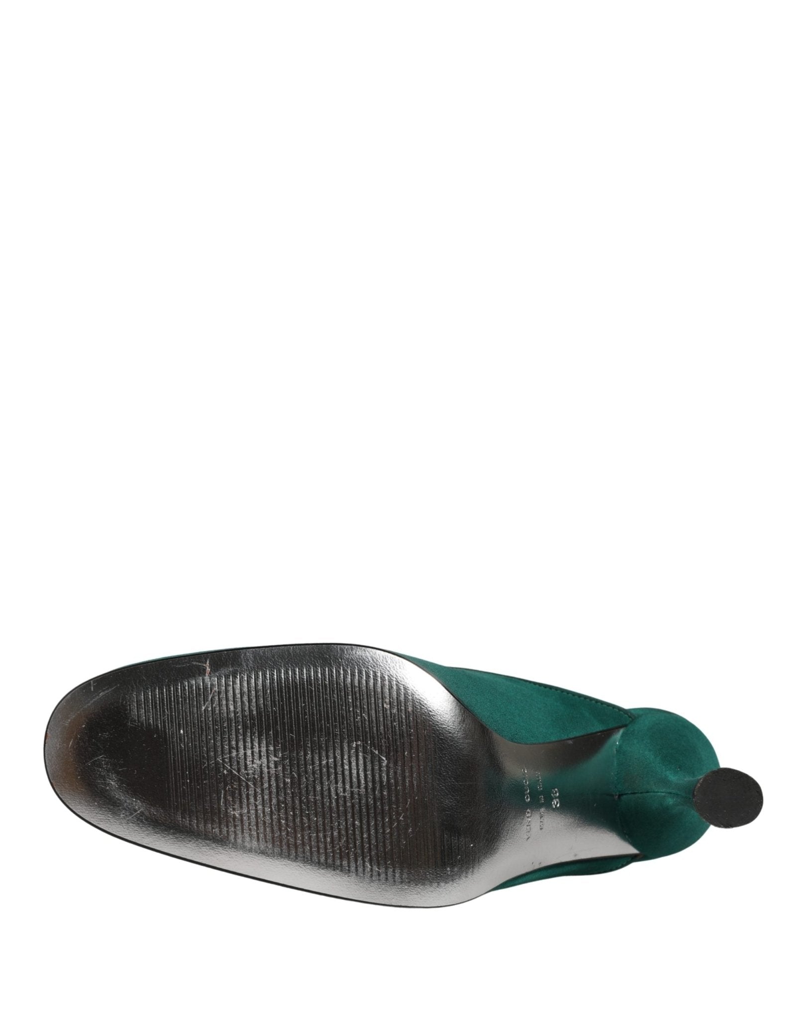 Dolce & Gabbana Green Suede Leather High Heel Pumps Shoes - RIMODA