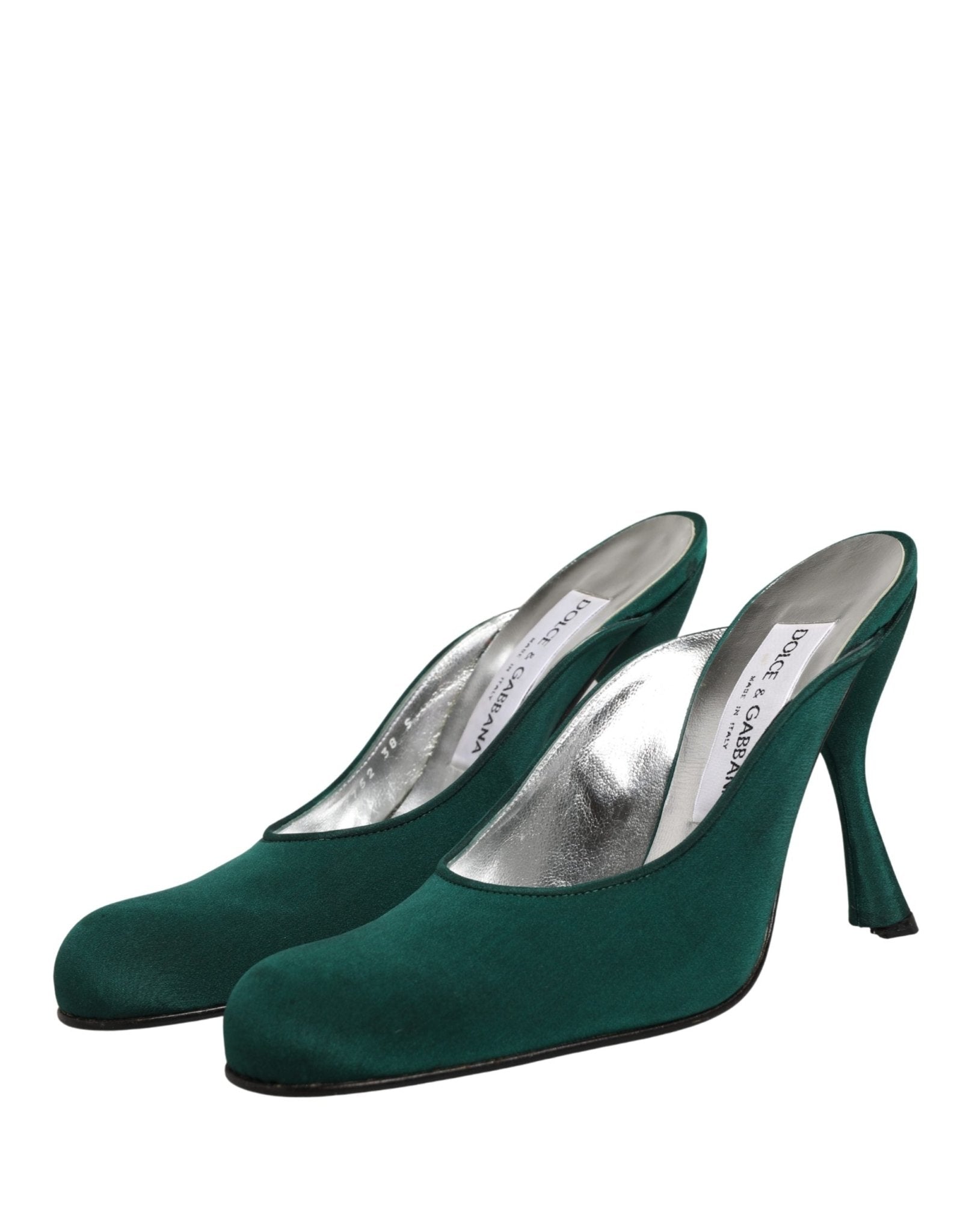 Dolce & Gabbana Green Suede Leather High Heel Pumps Shoes - RIMODA