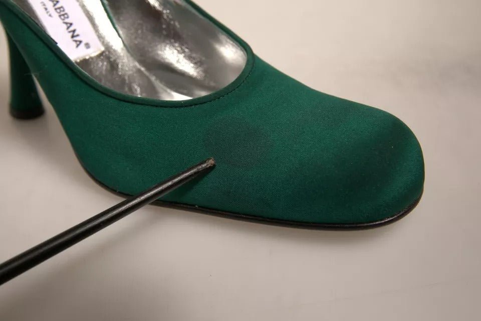 Dolce & Gabbana Green Suede Leather High Heel Pumps Shoes - RIMODA