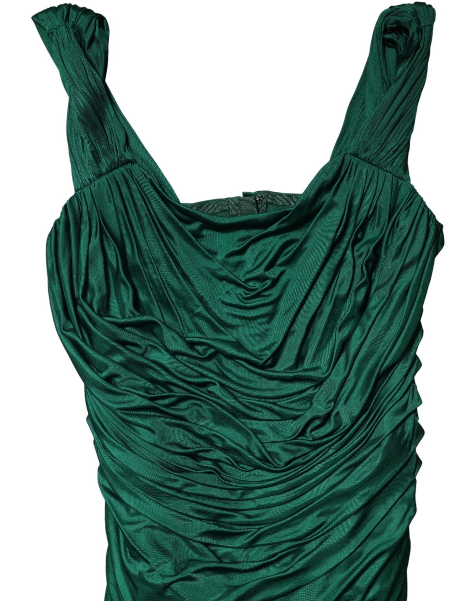 Dolce & Gabbana Green Viscose Drape Jersey Organzine Tank Top - RIMODA