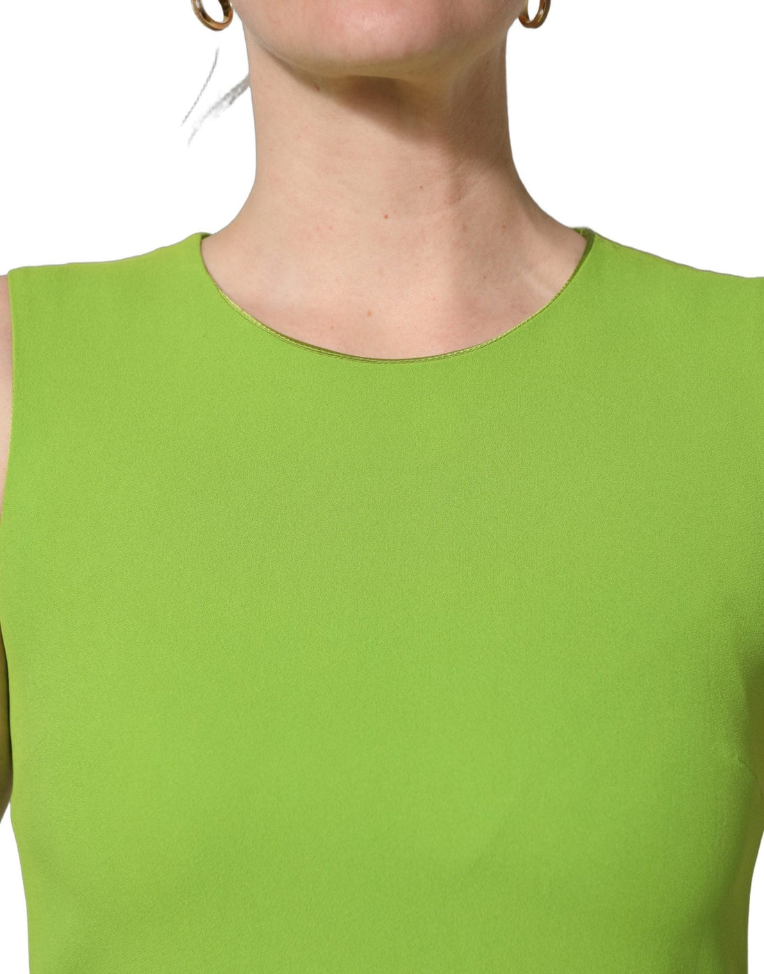Dolce & Gabbana Green Viscose Sleeveless A - line Mini Dress - RIMODA