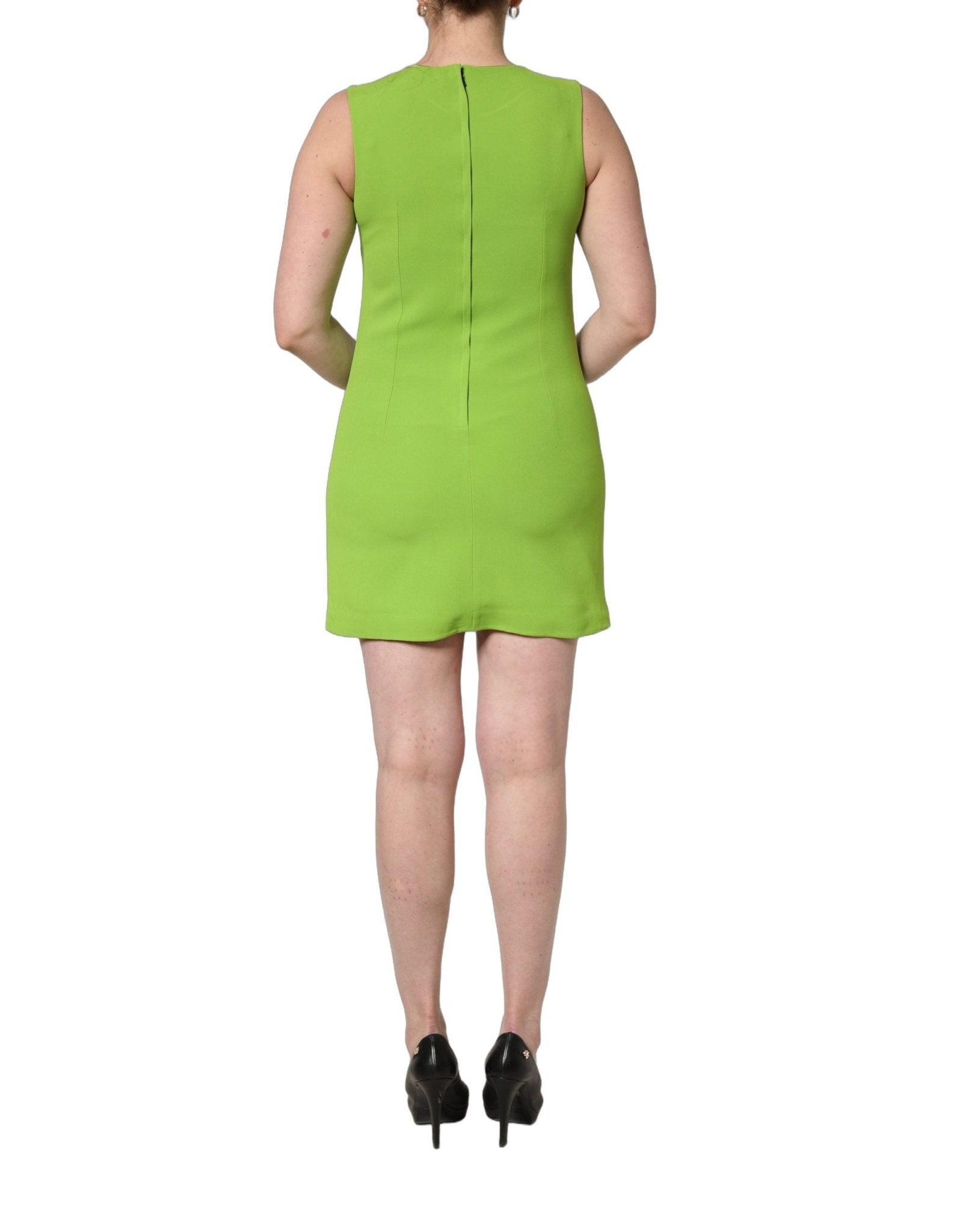 Dolce & Gabbana Green Viscose Sleeveless A - line Mini Dress - RIMODA