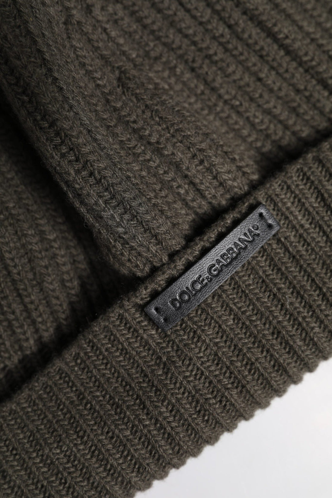 Dolce & Gabbana Green Wool DG Plaque Knitted Winter Beanie Hat - RIMODA