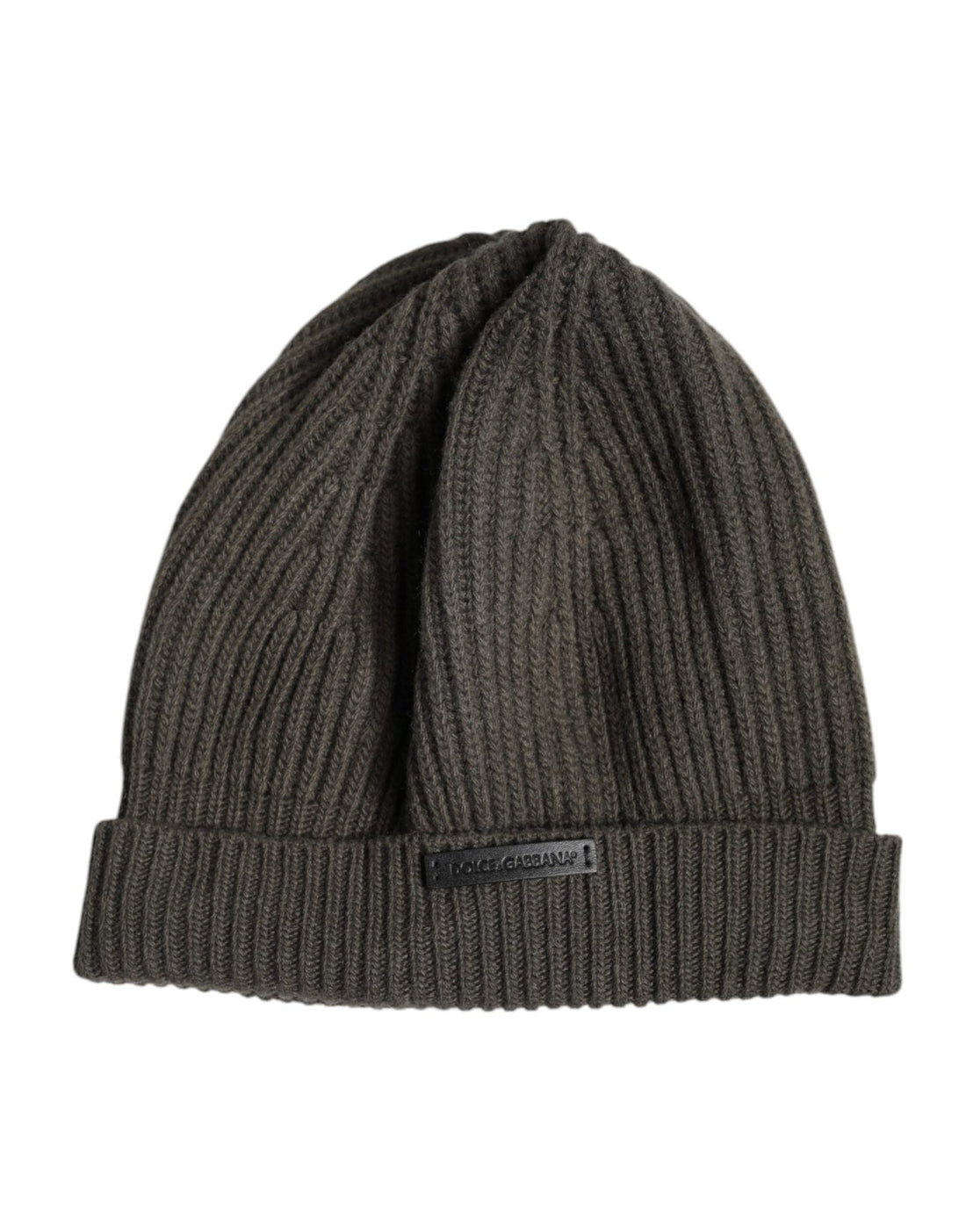 Dolce & Gabbana Green Wool DG Plaque Knitted Winter Beanie Hat - RIMODA