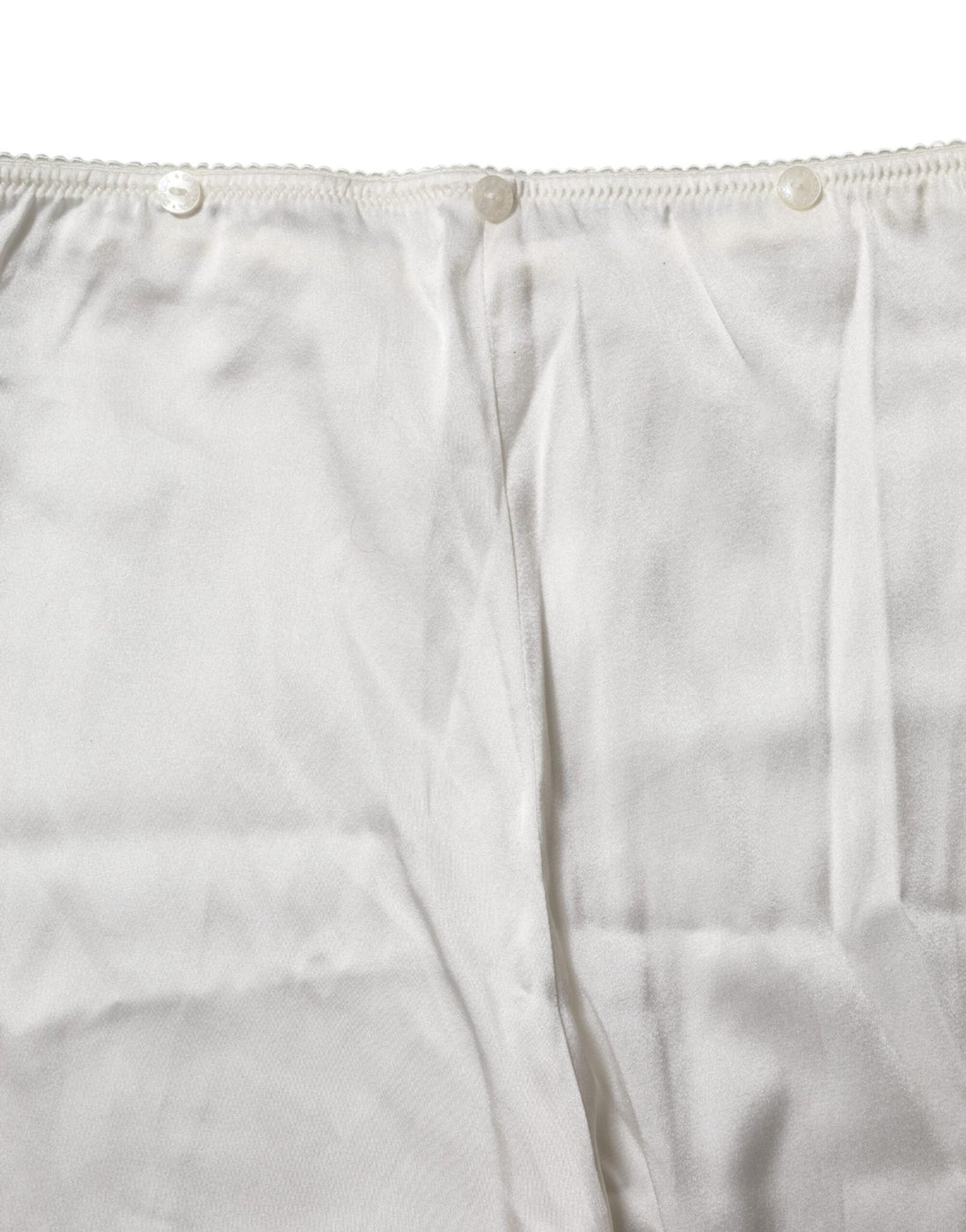 Dolce & Gabbana Ivory Silk Tapered High Waist Pants - RIMODA