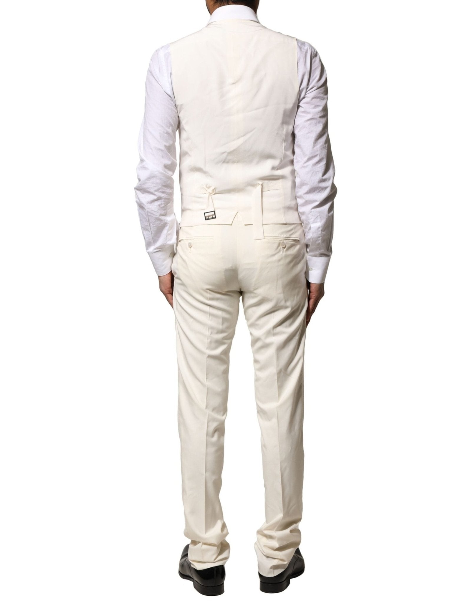 Dolce & Gabbana Ivory Wool 3 Piece Single Breasted Suit - RIMODA