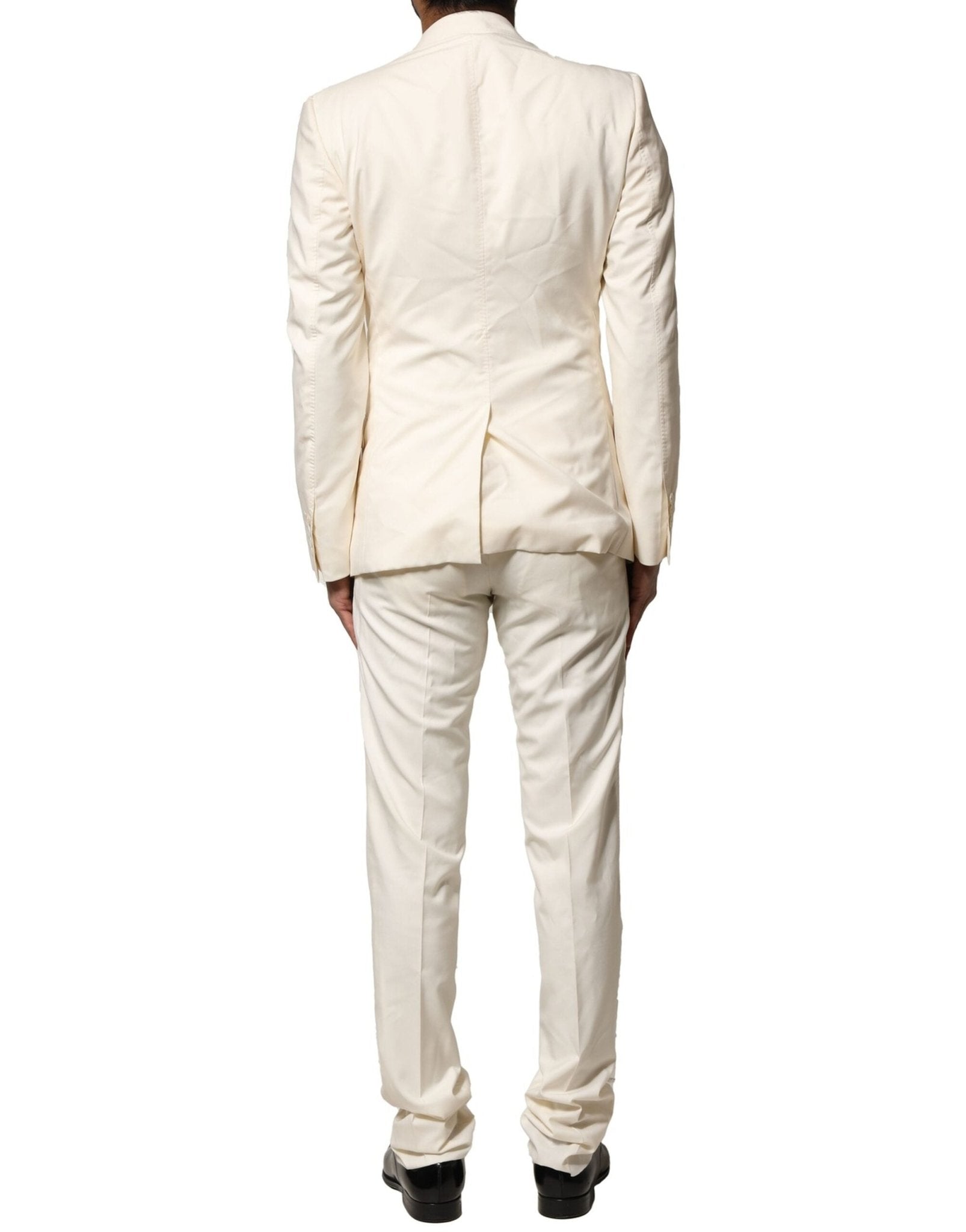 Dolce & Gabbana Ivory Wool 3 Piece Single Breasted Suit - RIMODA