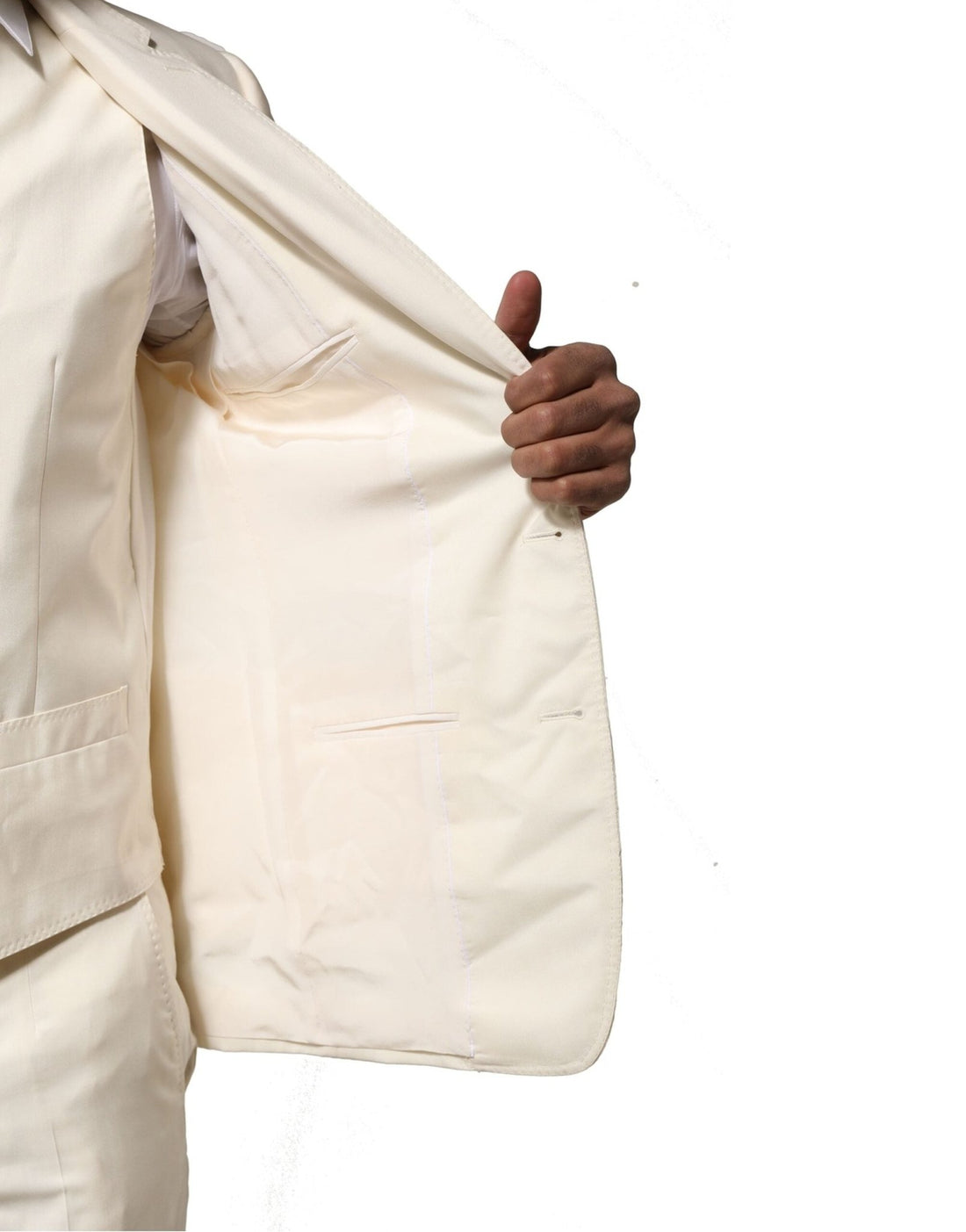 Dolce & Gabbana Ivory Wool 3 Piece Single Breasted Suit - RIMODA