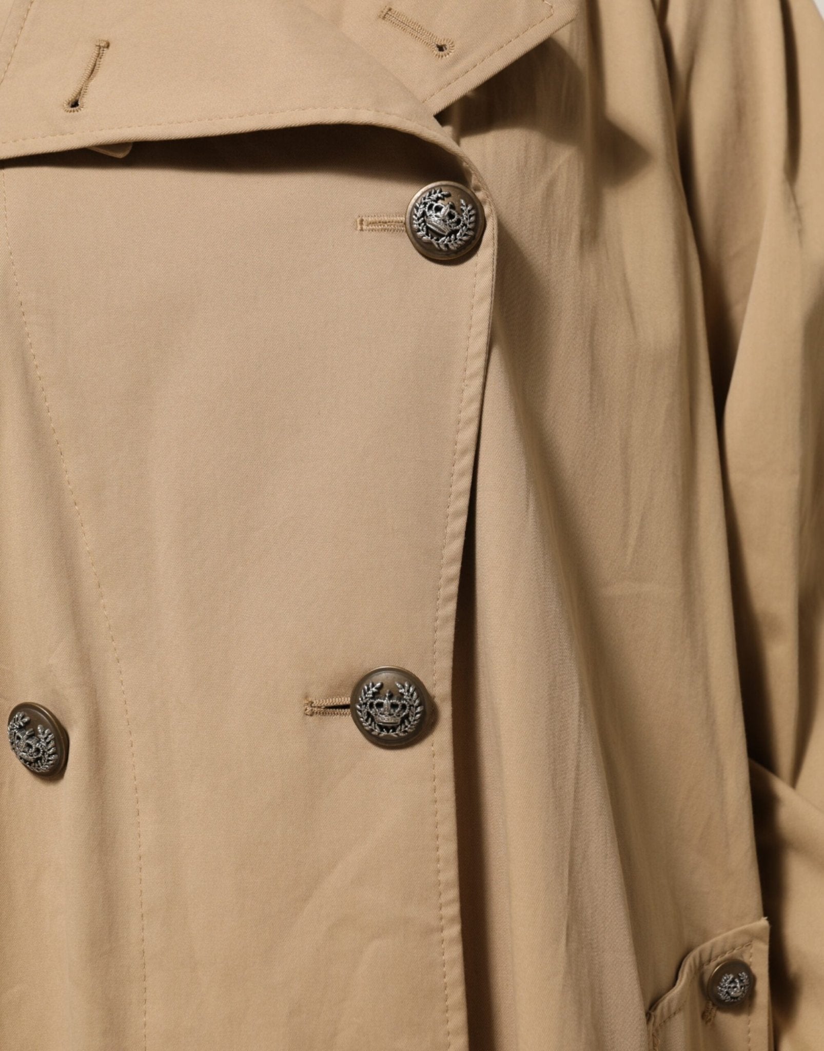 Dolce & Gabbana Khaki Double Breasted Trench Coat Jacket - RIMODA