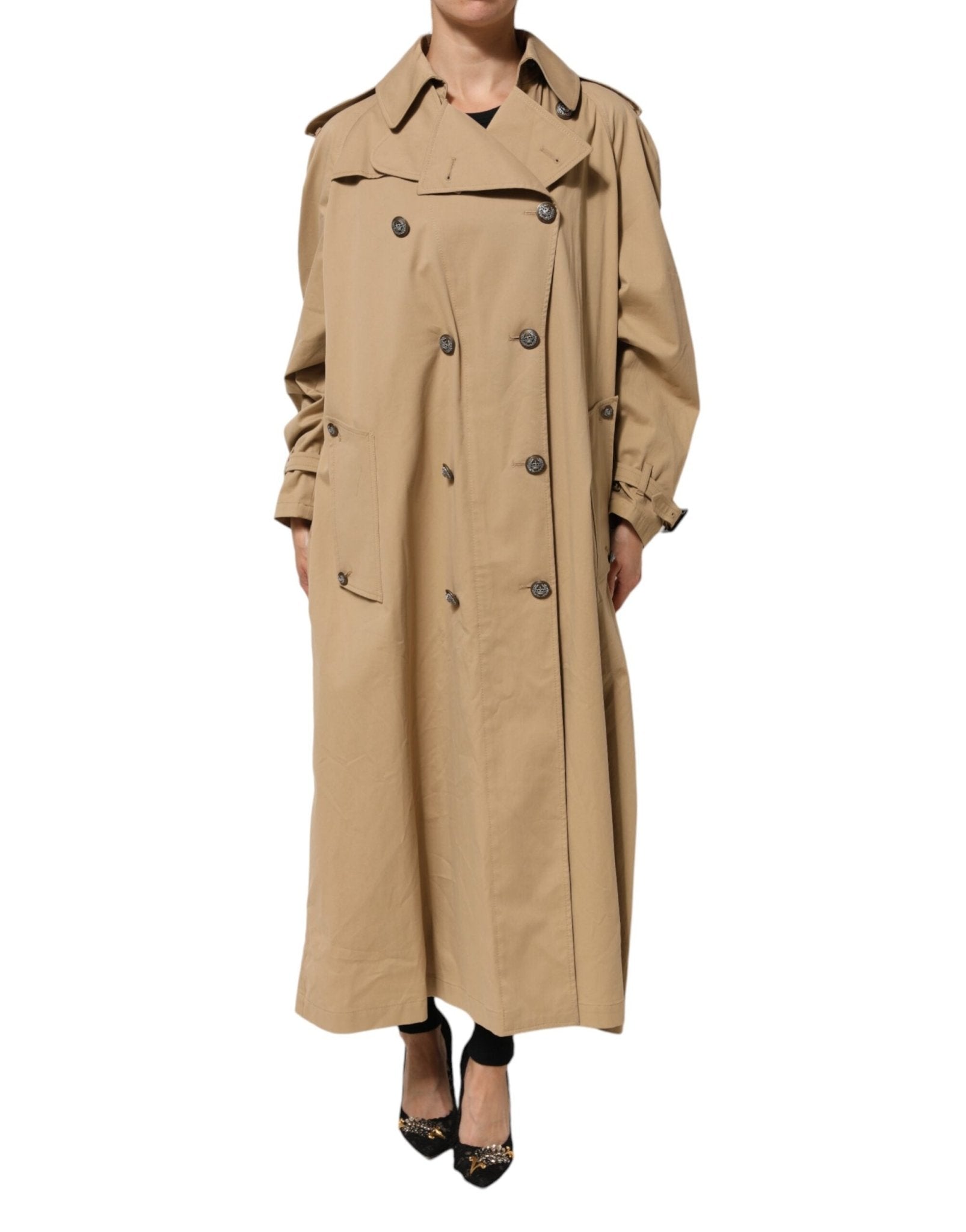 Dolce & Gabbana Khaki Double Breasted Trench Coat Jacket - RIMODA