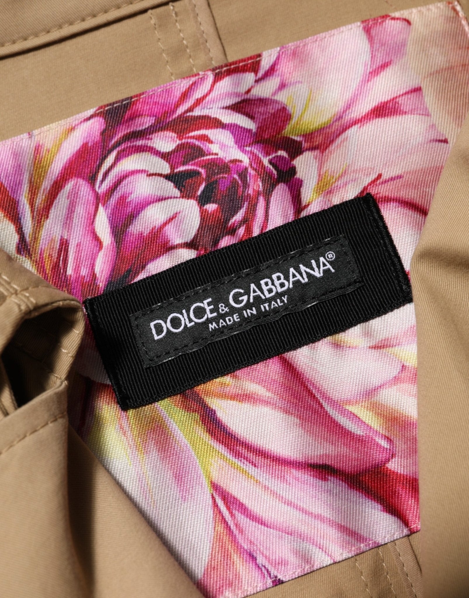 Dolce & Gabbana Khaki Double Breasted Trench Coat Jacket - RIMODA