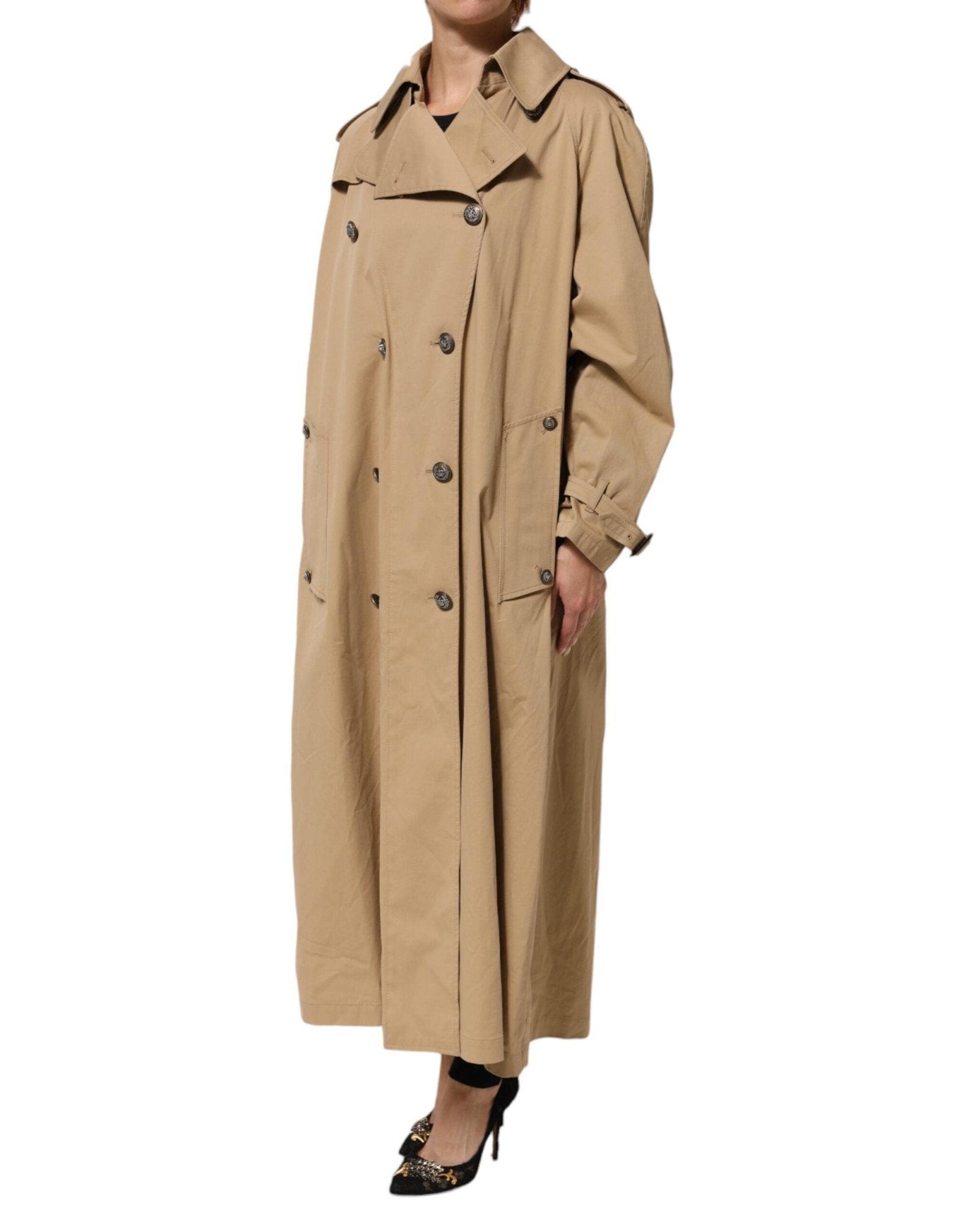 Dolce & Gabbana Khaki Double Breasted Trench Coat Jacket - RIMODA